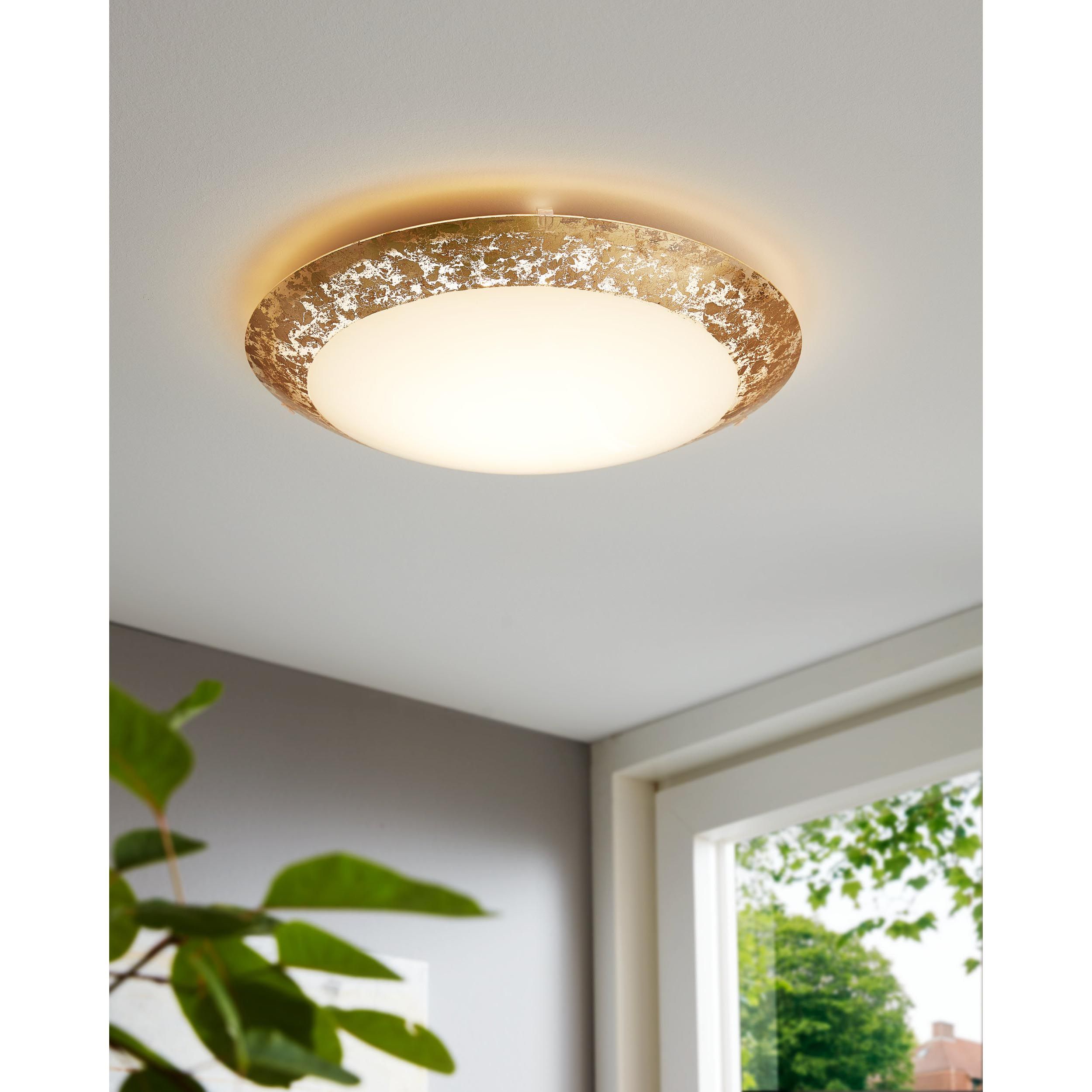 Plafonnier LED MONTENOVO doré Ø39,5cm