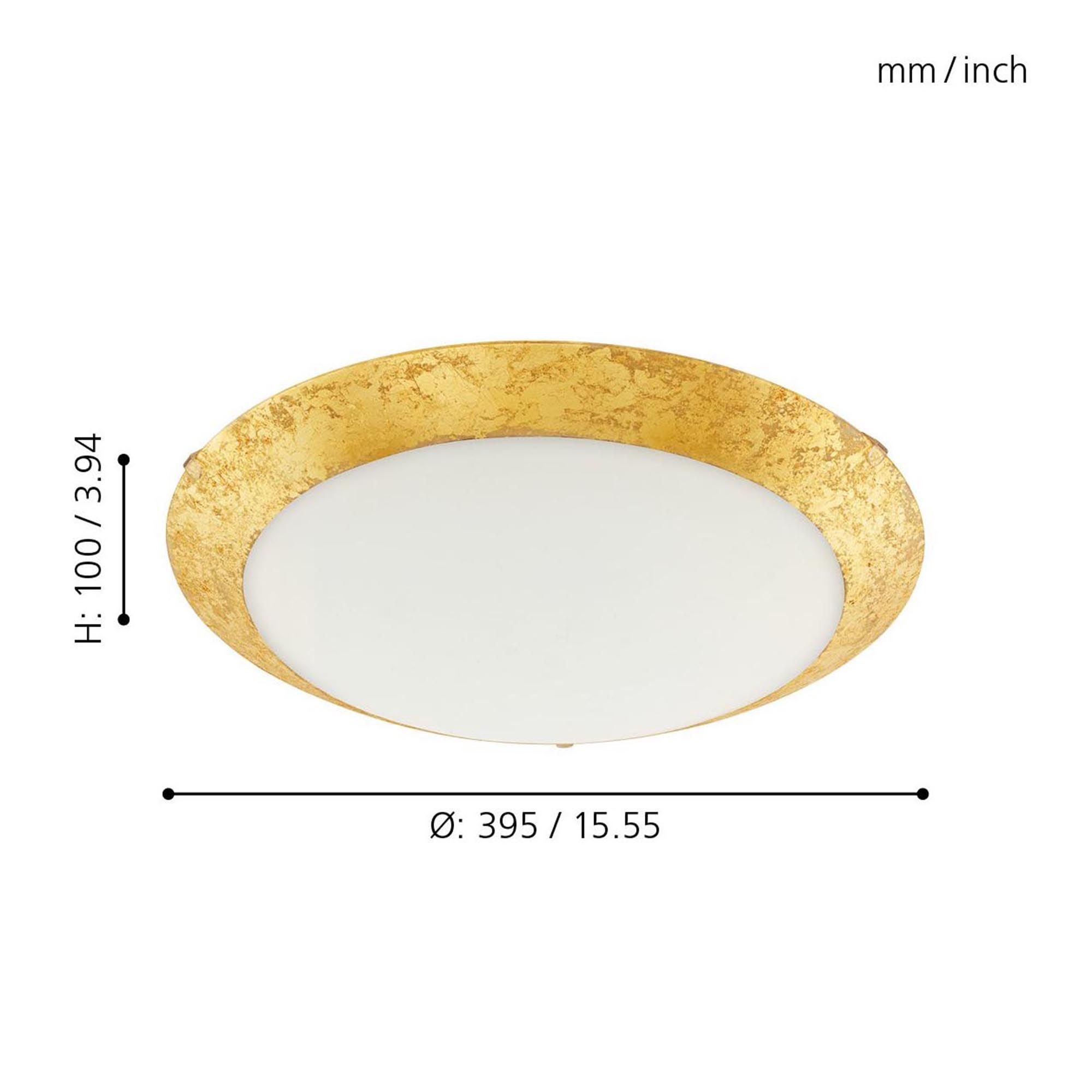 Plafonnier LED MONTENOVO doré Ø39,5cm