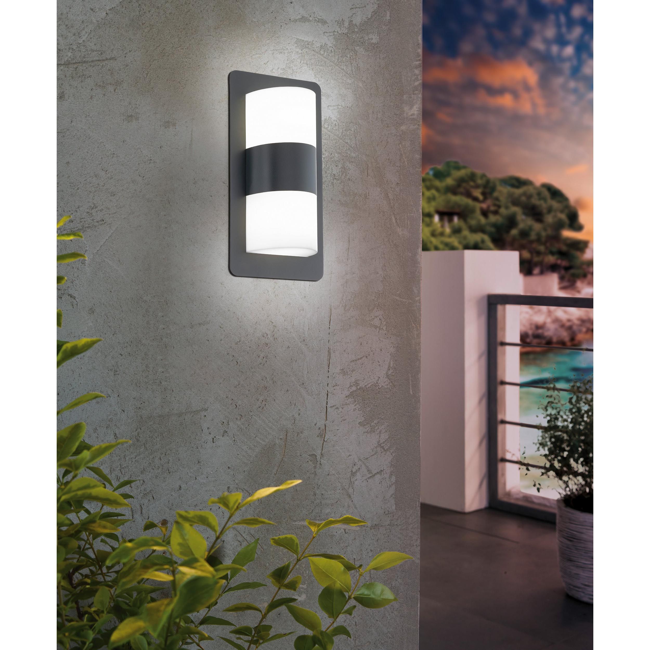 Applique extérieure CISTIERNA anthracite/blanc H35cm