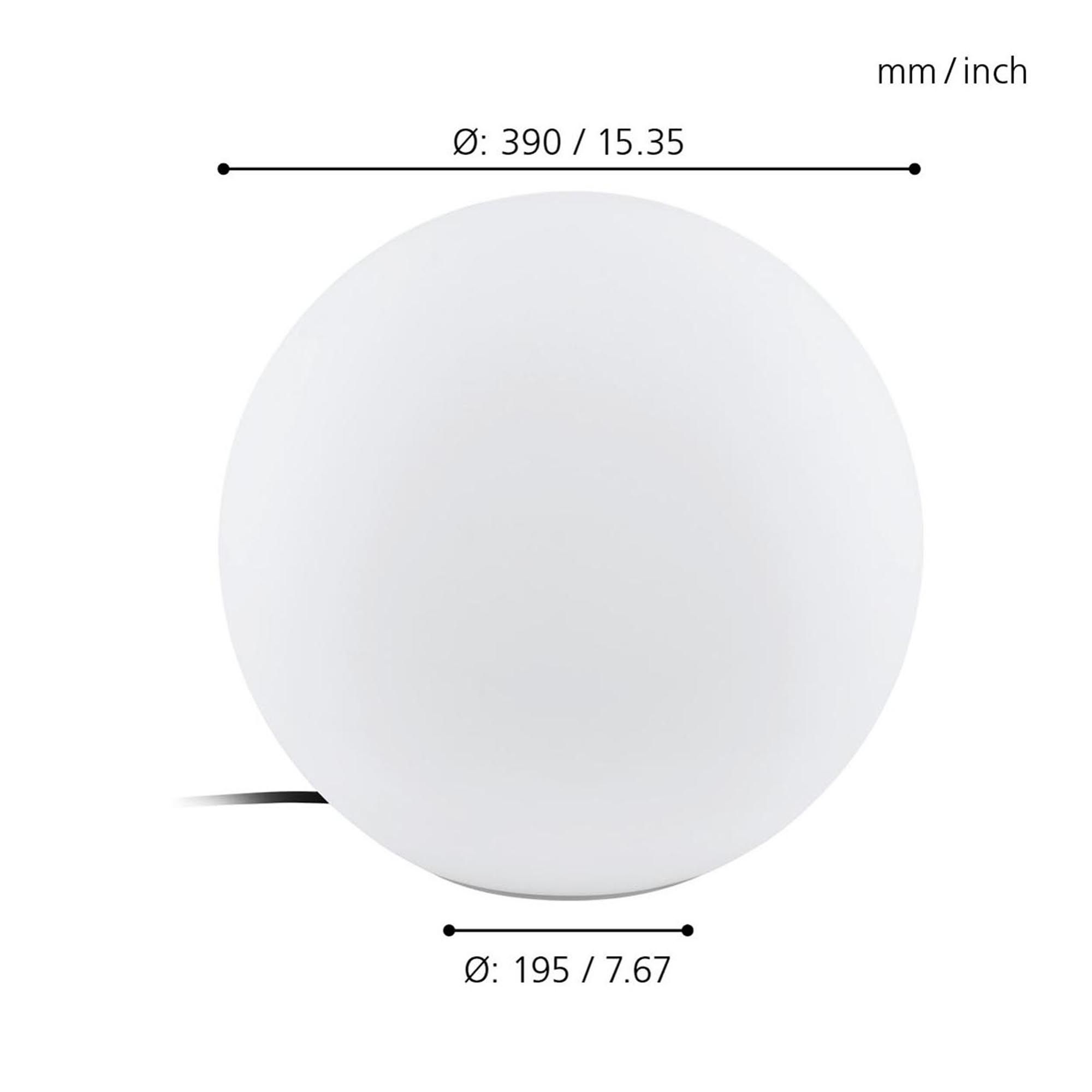 Boule lumineuse extérieur MONTEROLO blanc Ø39cm