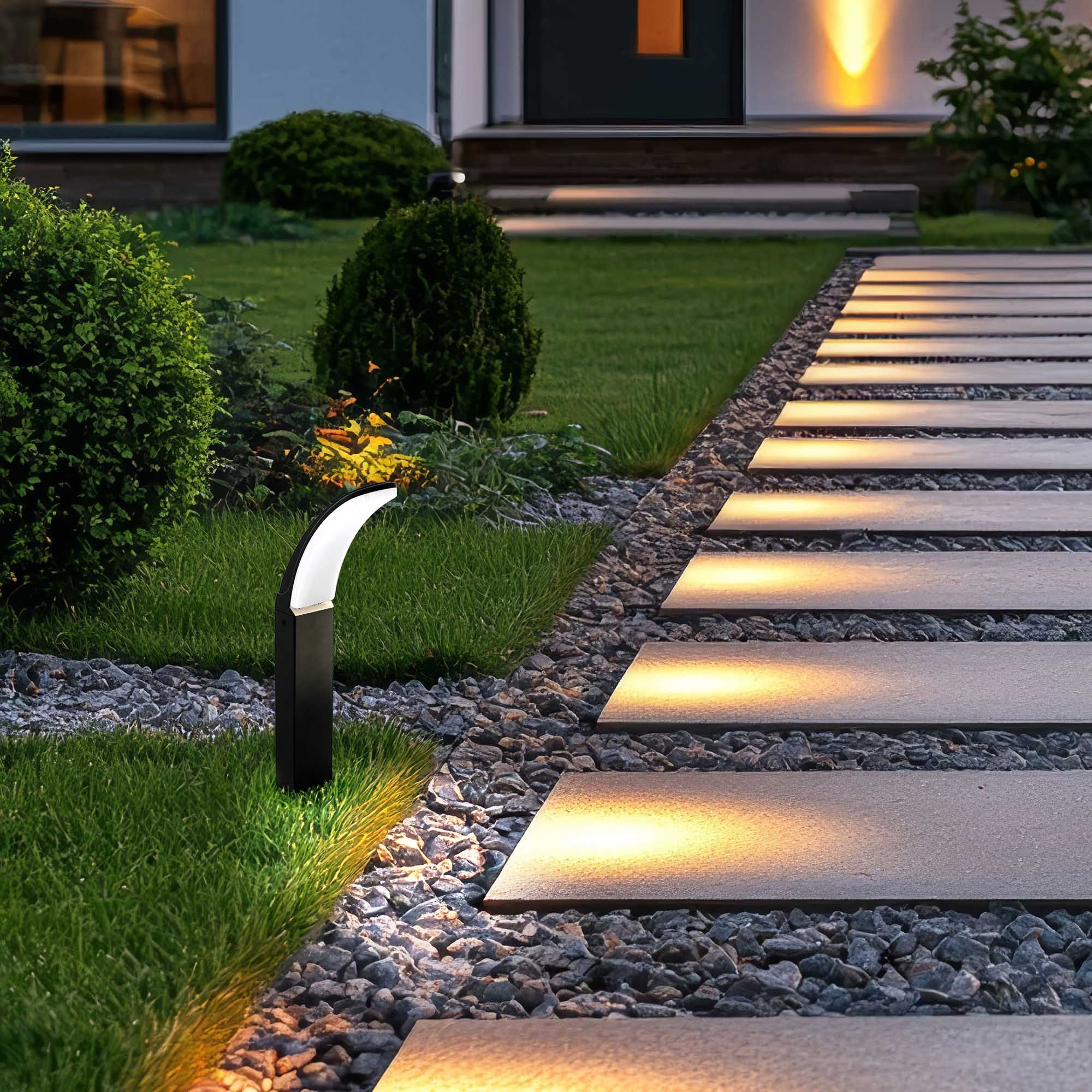 Borne extérieure LED FIUMICINO noir H90cm