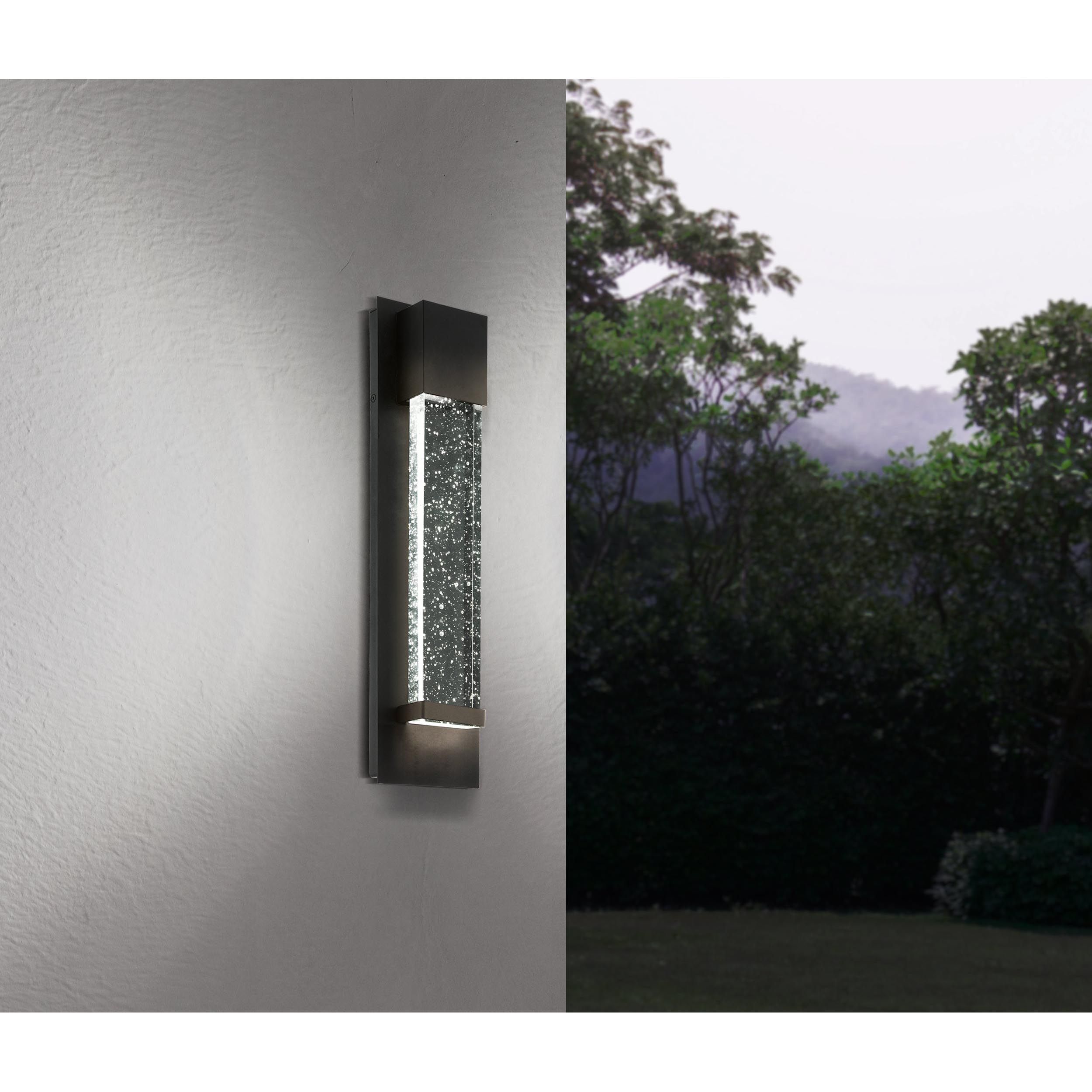 Applique extérieure LED VILLAGRAZIA en métal noir H30cm