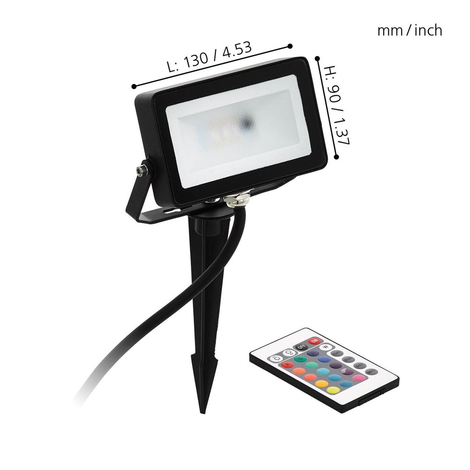 Projecteur extérieur FAEDO 4 noir L13cm