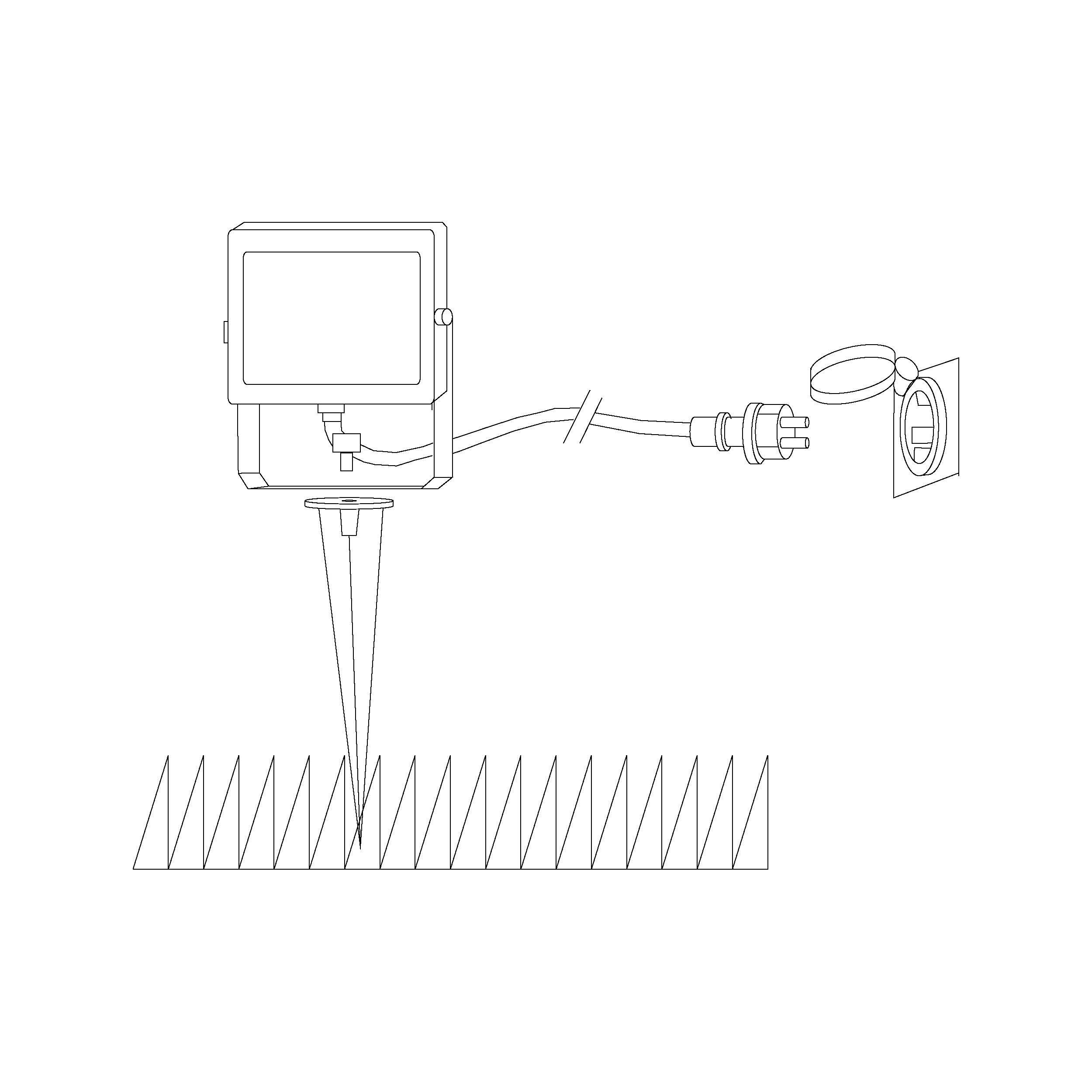 Projecteur extérieur FAEDO 4 noir L13cm