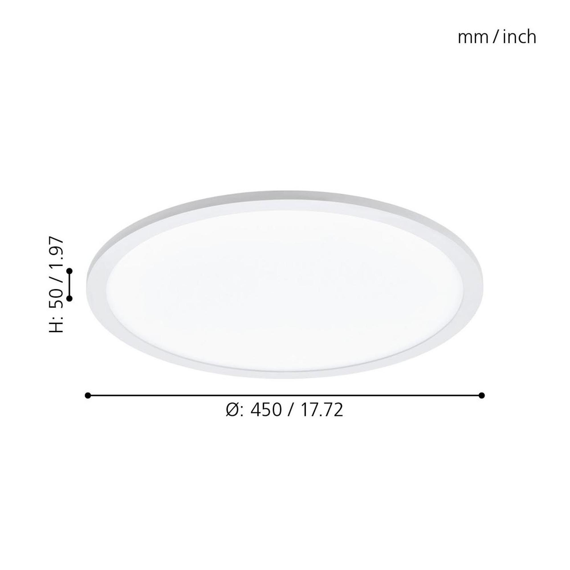 Plafonnier métal blanc SARSINA-A LED INT 2X21,5W