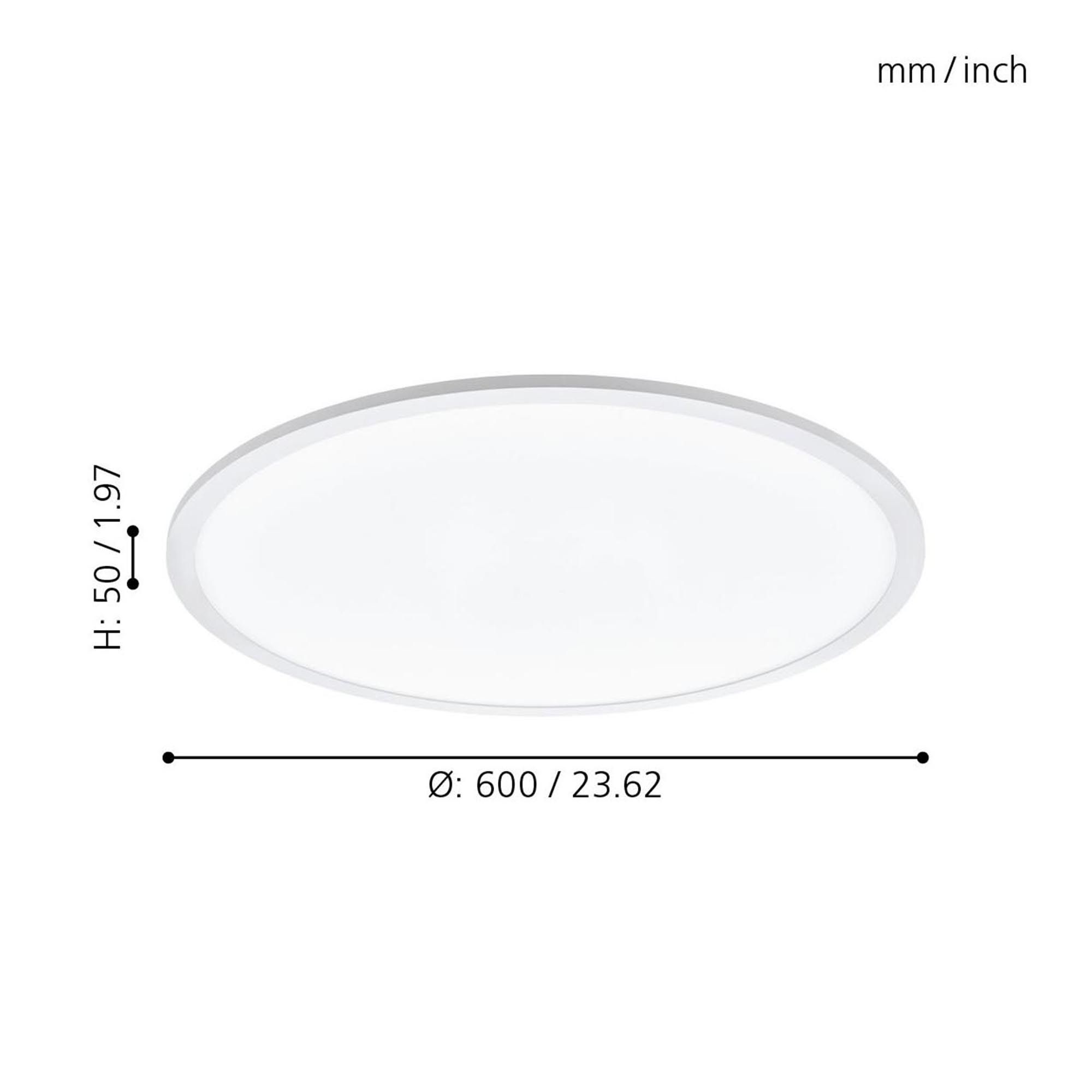Plafonnier LED SARSINA-A blanc Ø60cm