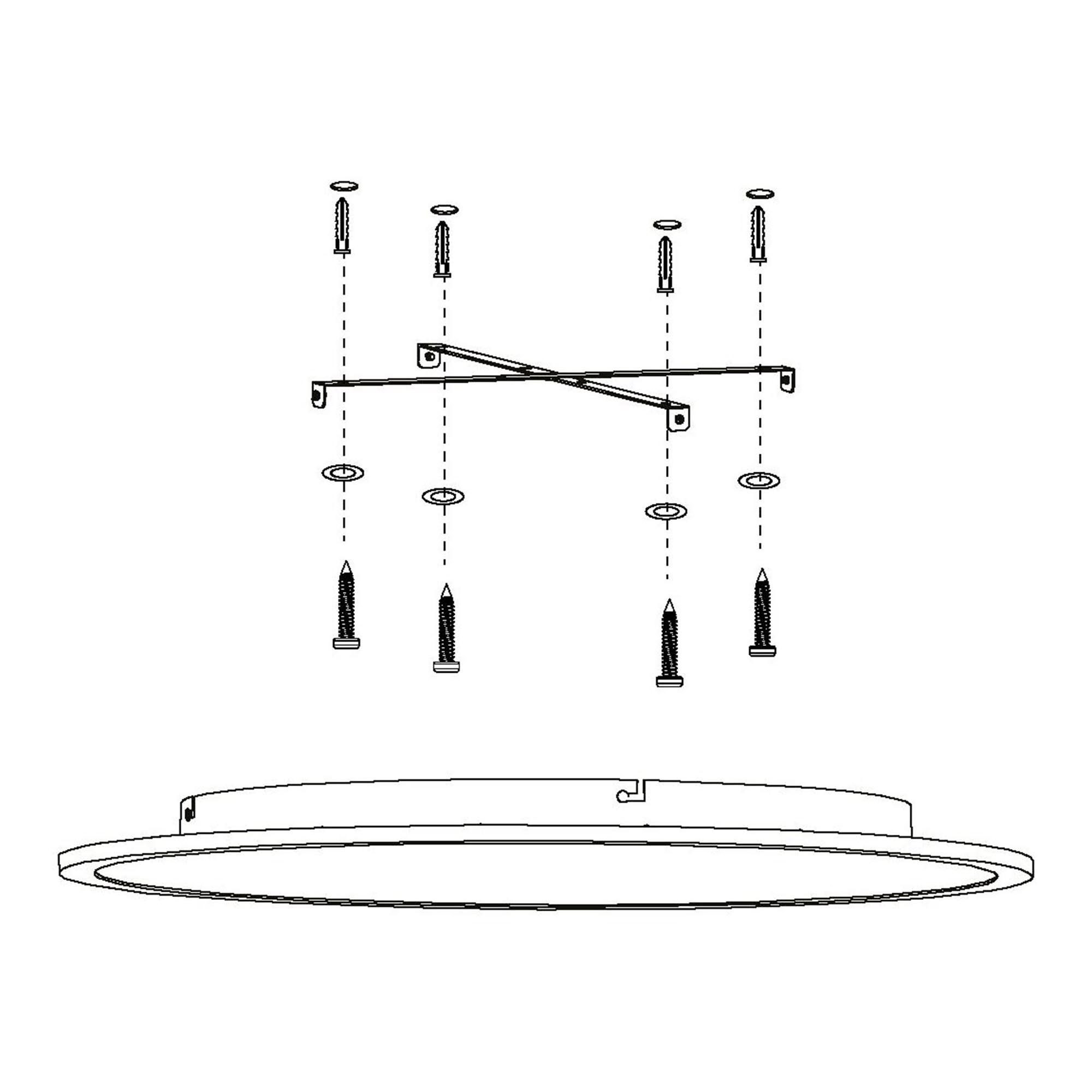 Plafonnier LED SARSINA-A blanc Ø60cm