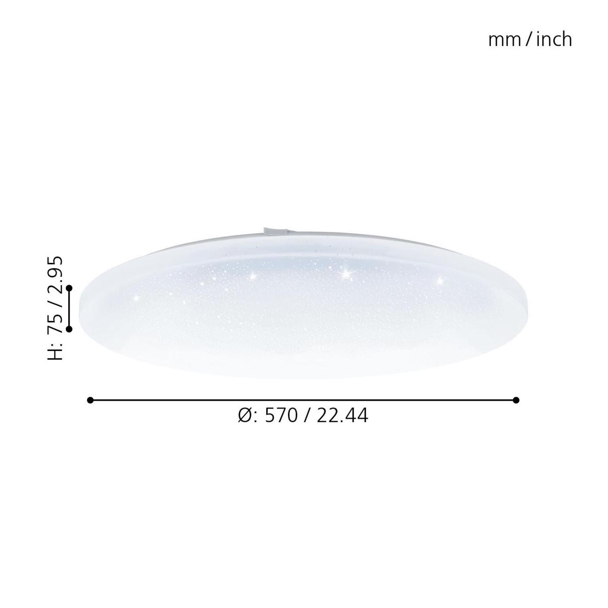 Plafonnier LED FRANIA-A blanc Ø57cm