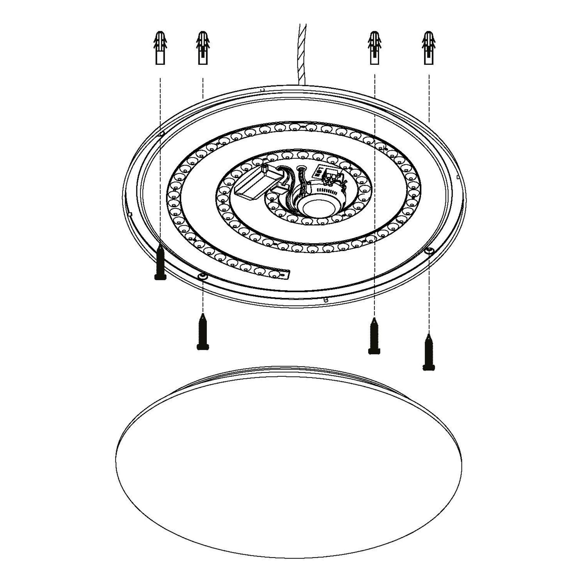 Plafonnier LED FRANIA-A blanc Ø57cm