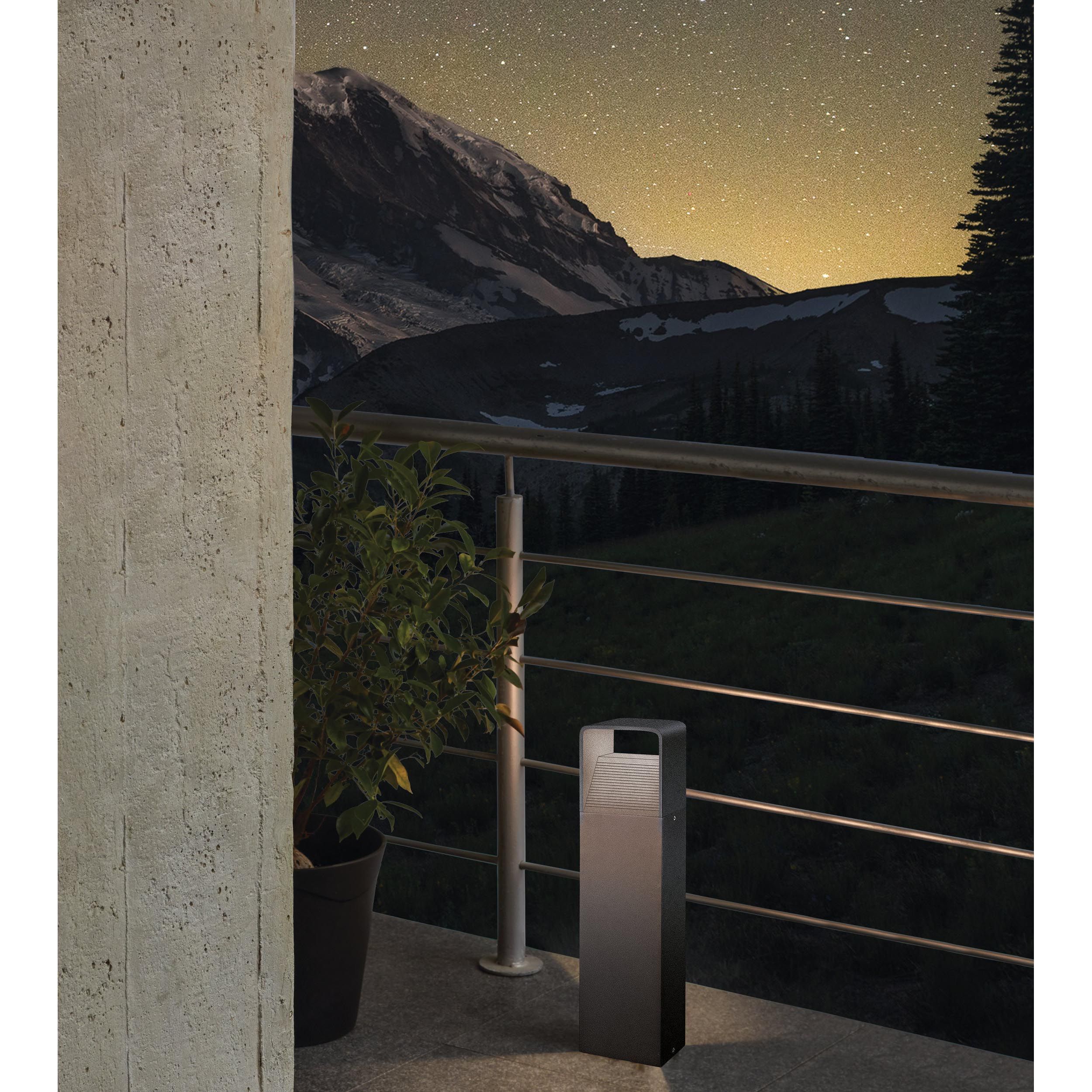 Borne extérieure LED DONINNI 1 noir H40cm