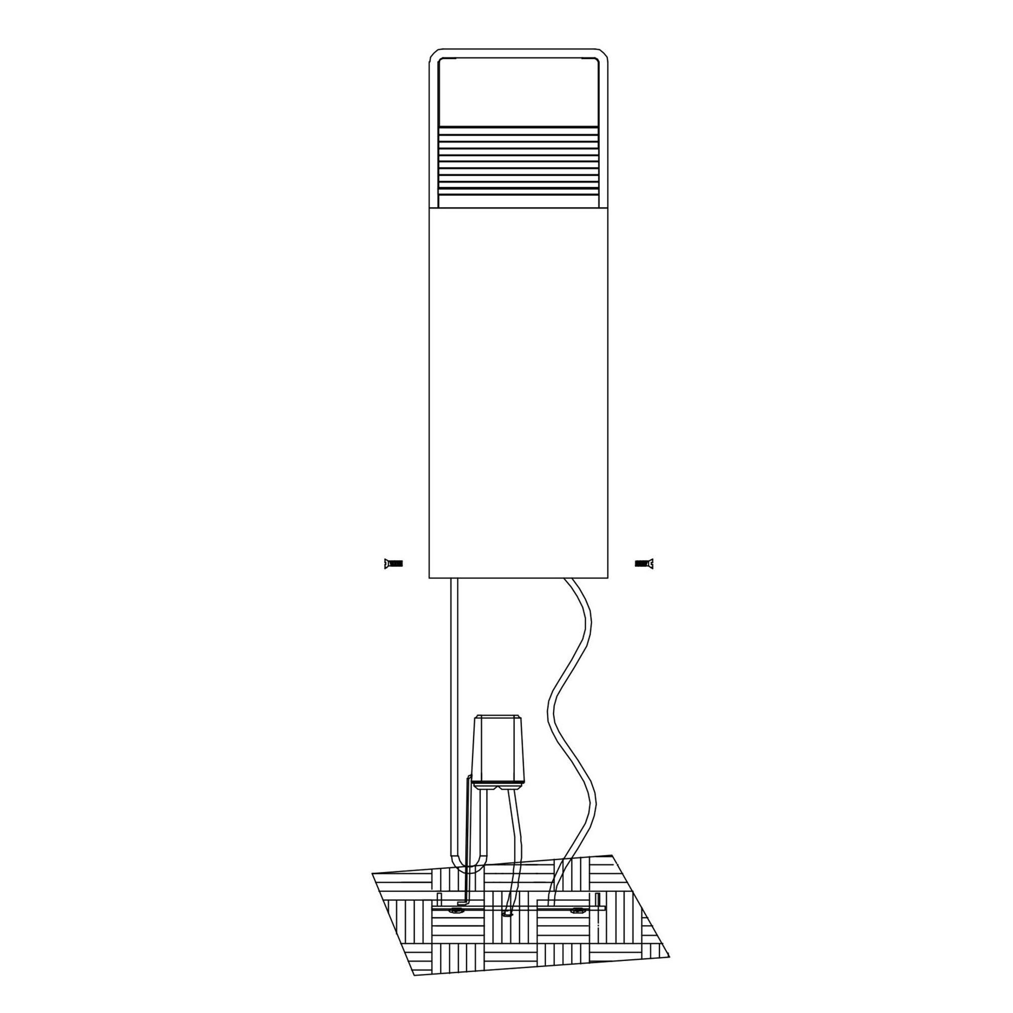 Borne extérieure LED DONINNI 1 noir H40cm