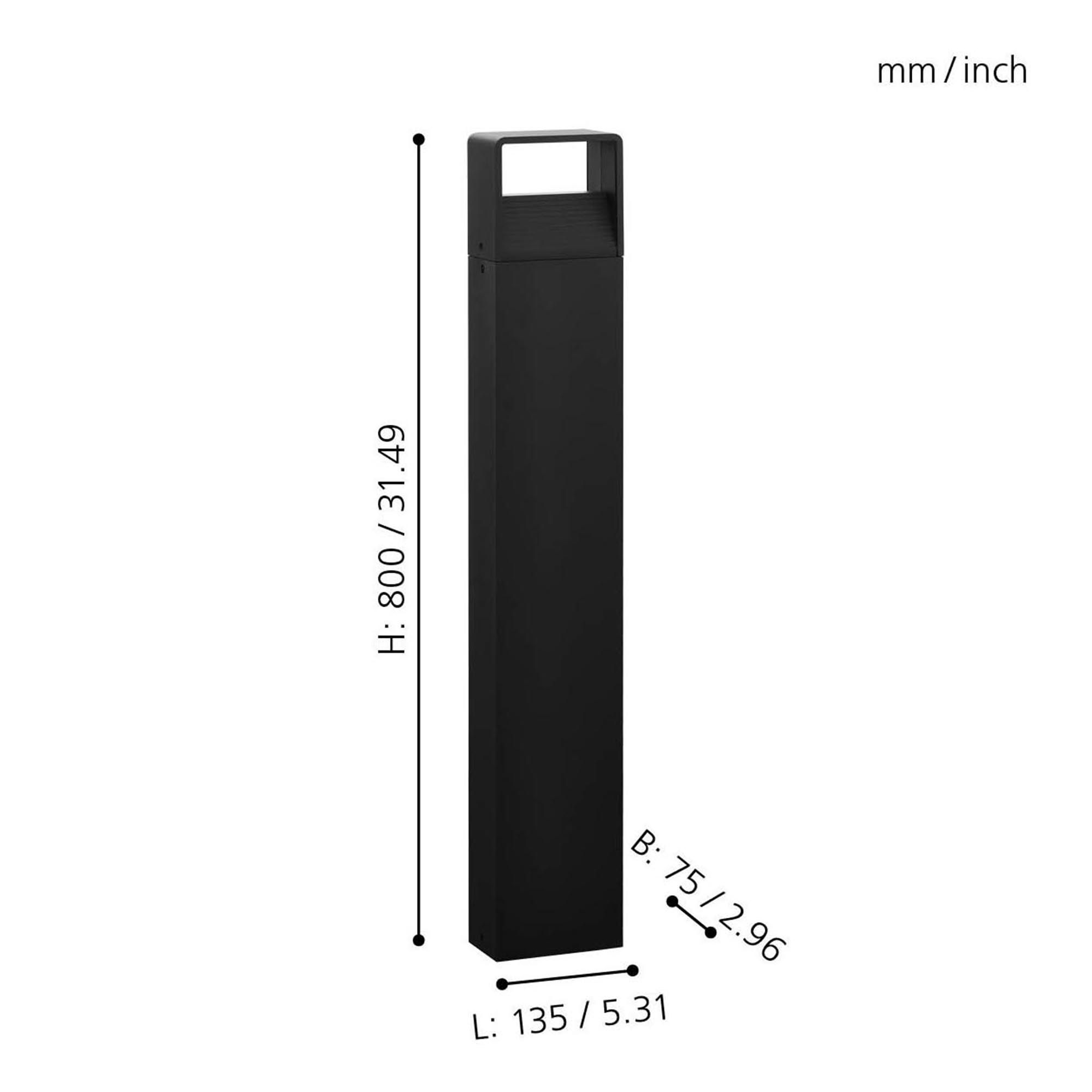 Potelet extérieur LED DONNINI 1 anthracite H80cm