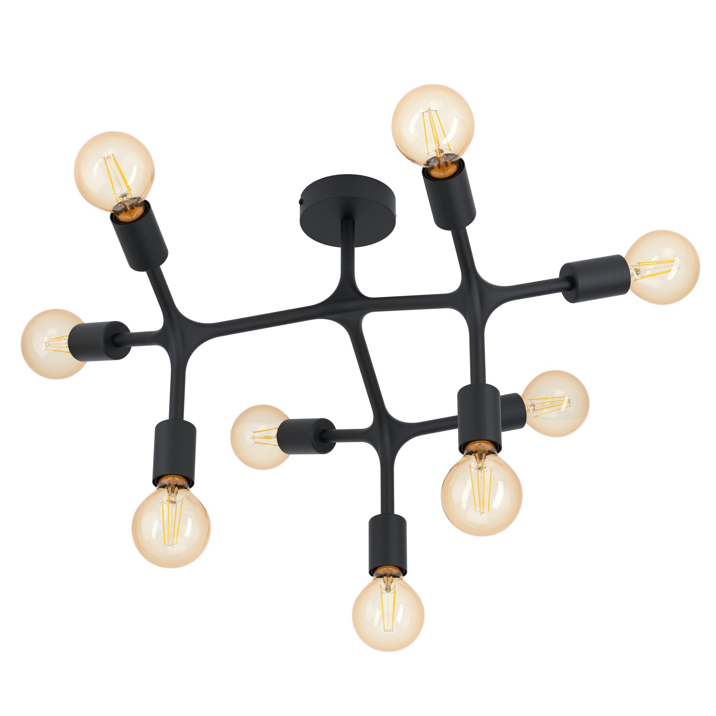 Plafonnier BOCADELLA 1 noir Ø64cm