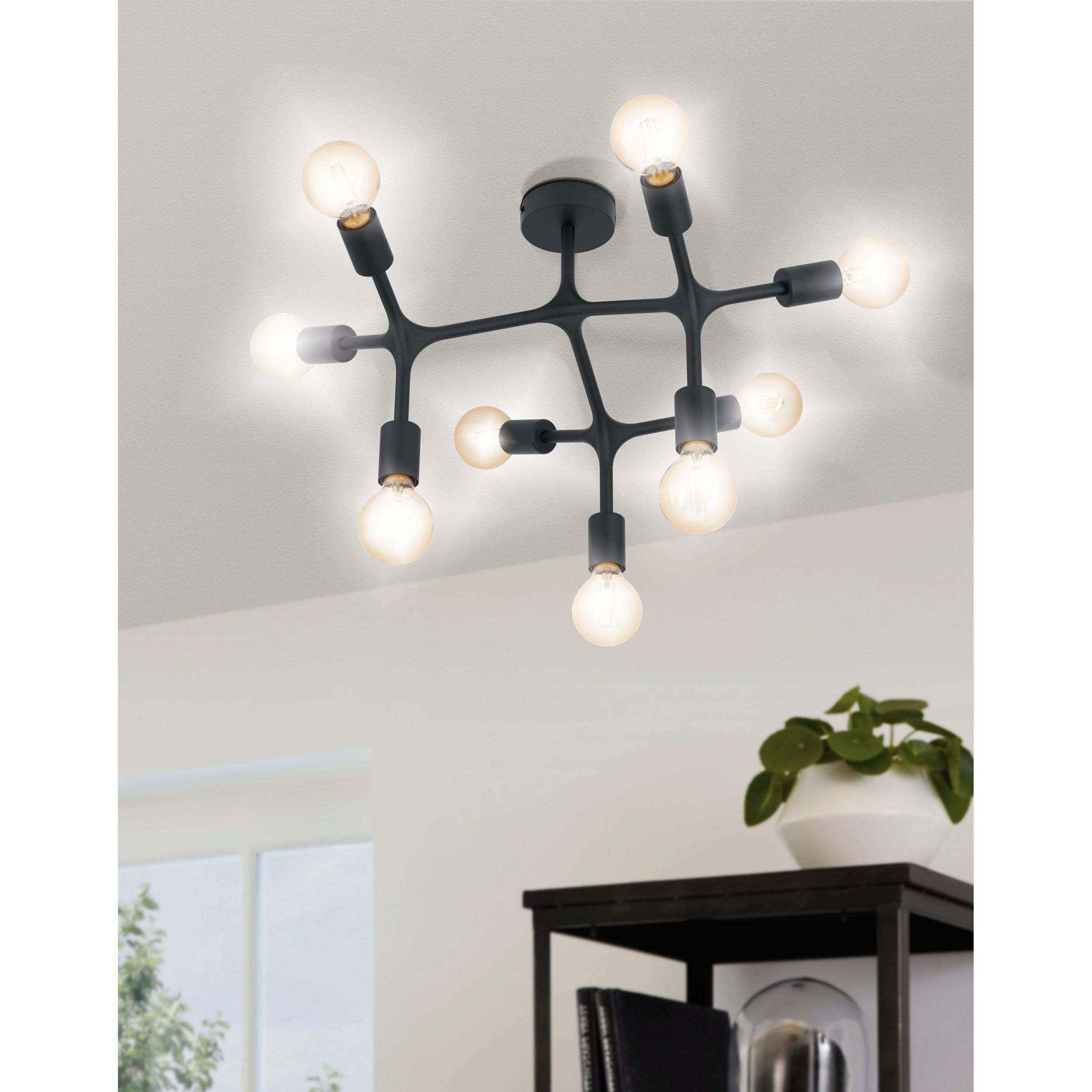 Plafonnier BOCADELLA 1 noir Ø64cm