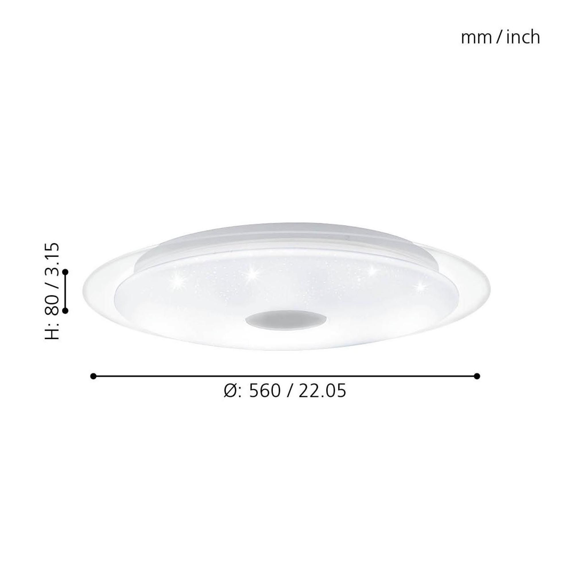 Plafonnier LED LANCIANO 1 blanc Ø56cm