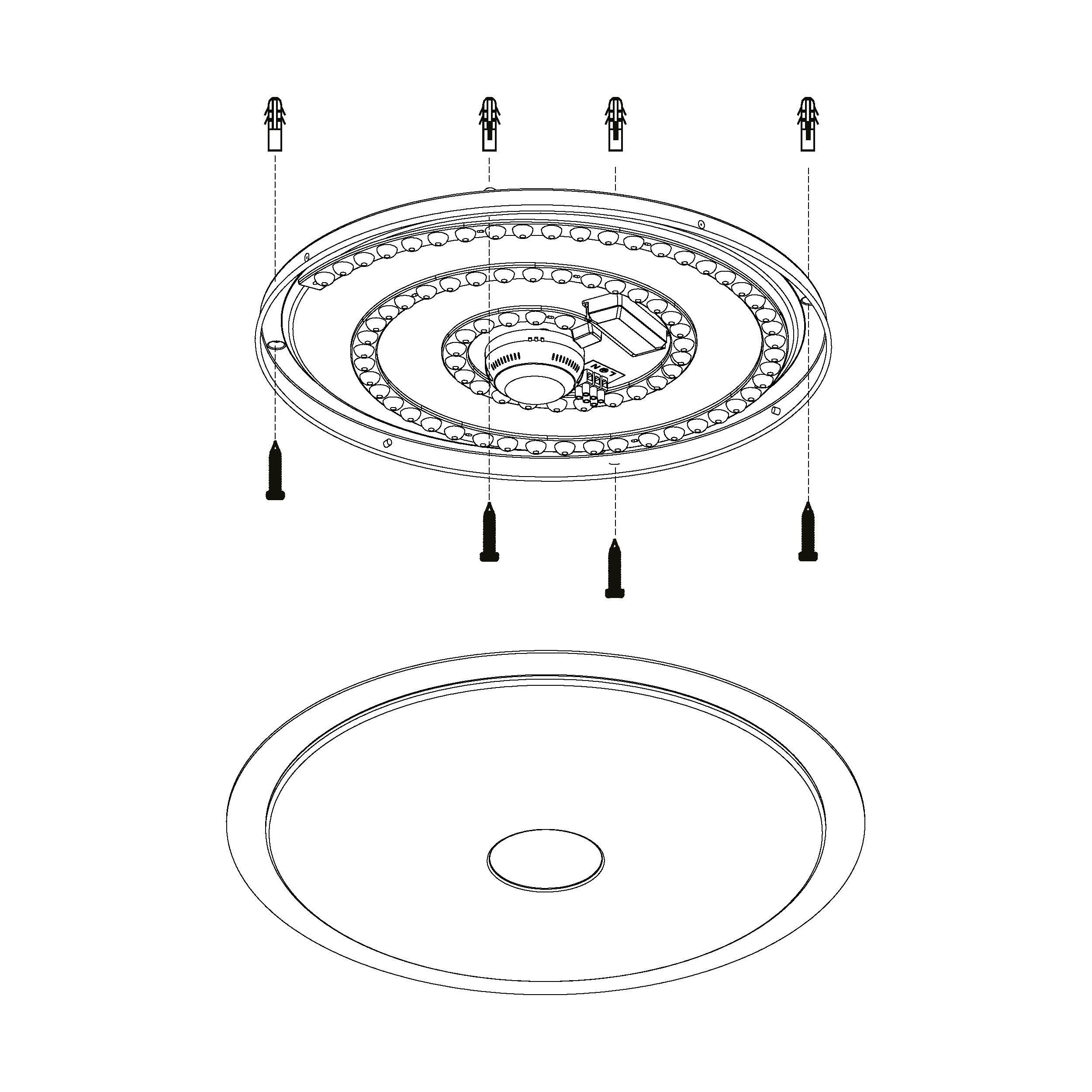 Plafonnier LED LANCIANO 1 blanc Ø56cm