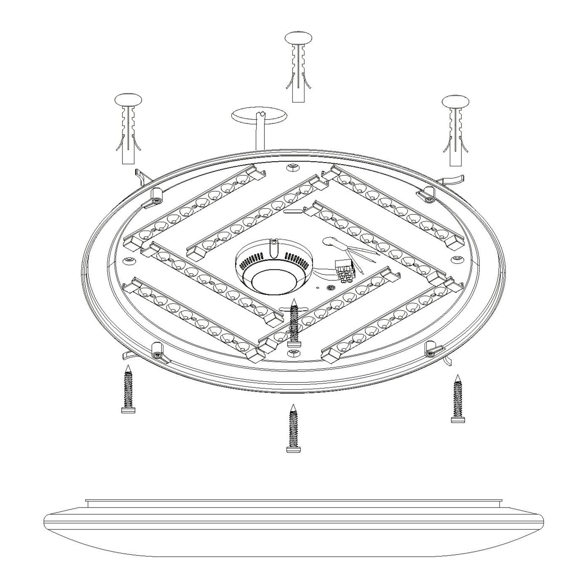 Plafonnier LED NIEVES blanc Ø51cm