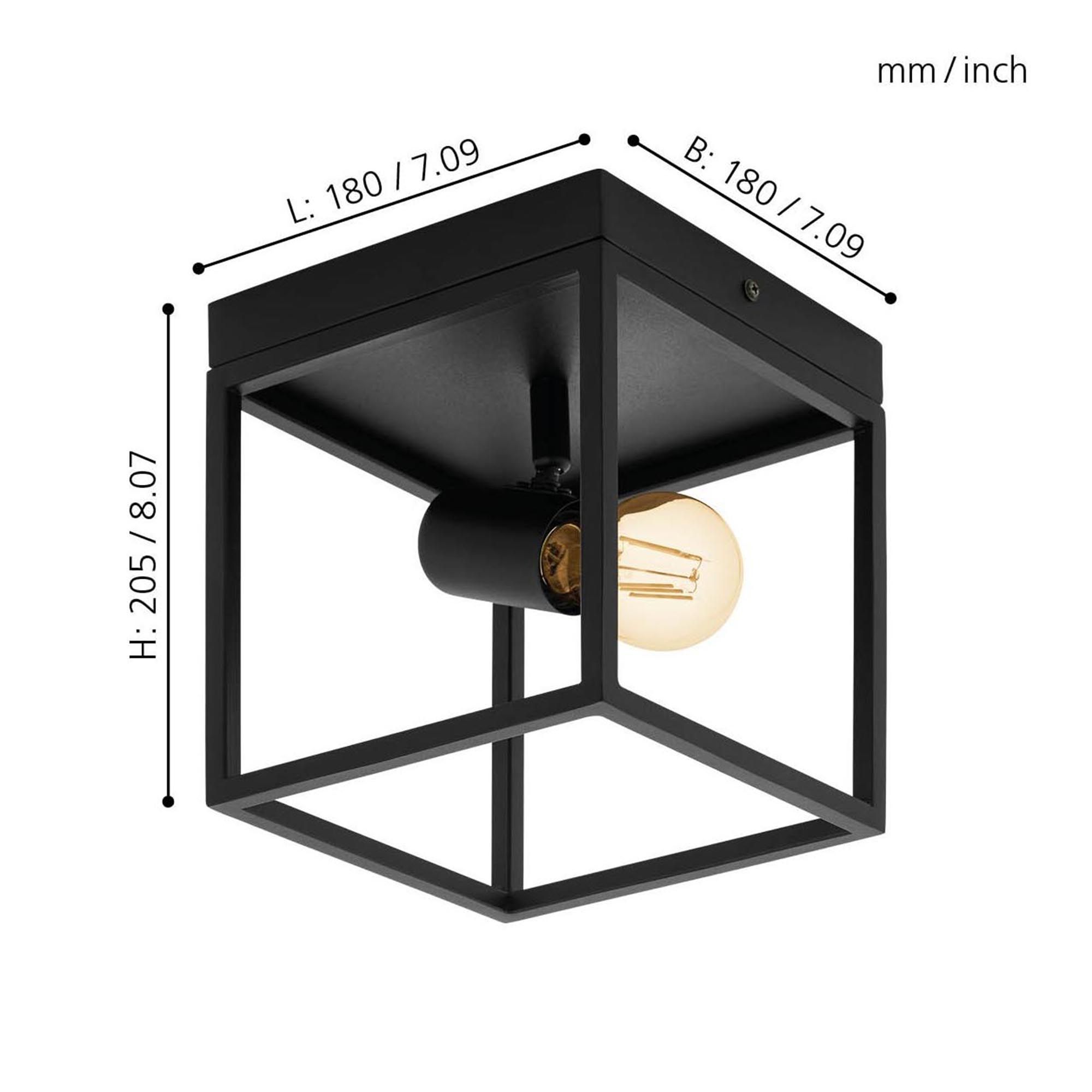 Plafonnier SILENTINA noir Ø18cm