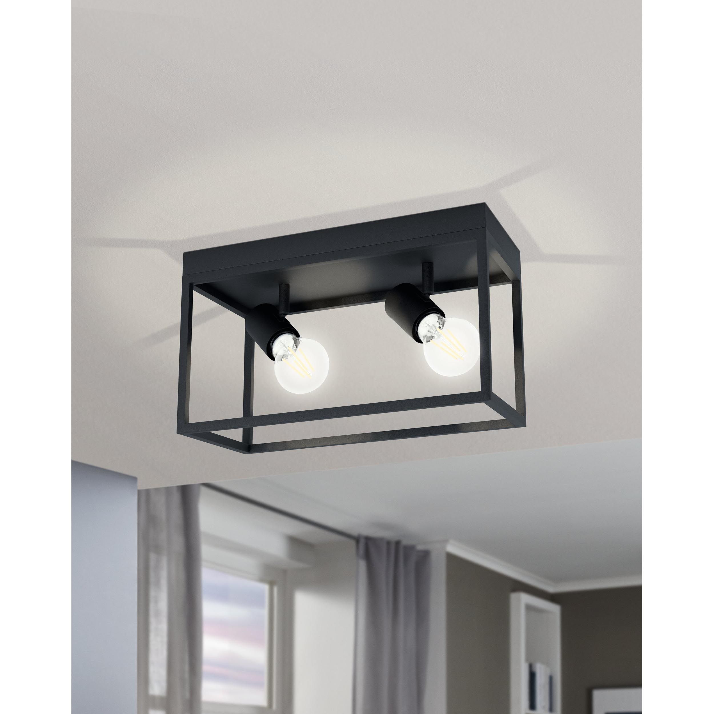 Plafonnier SILENTINA noir Ø18cm