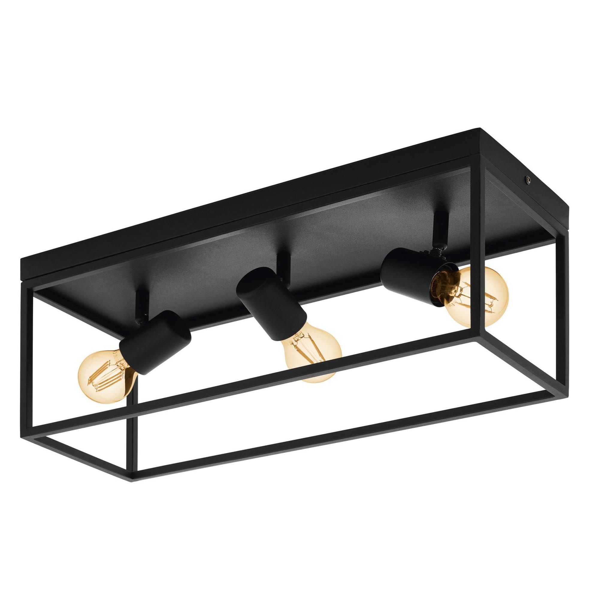 Plafonnier SILENTINA noir Ø54cm