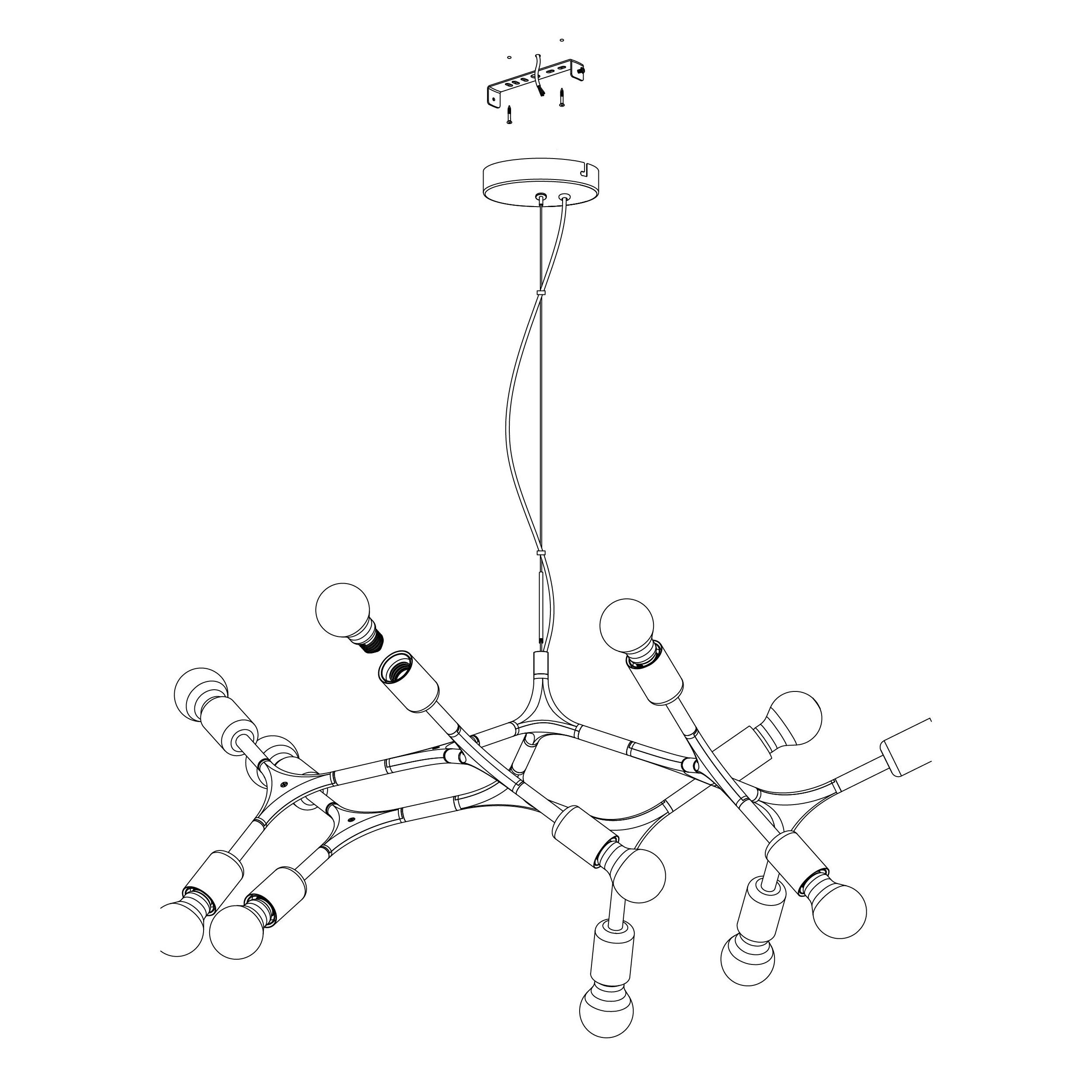 Suspension BOCADELLA noir Ø92cm