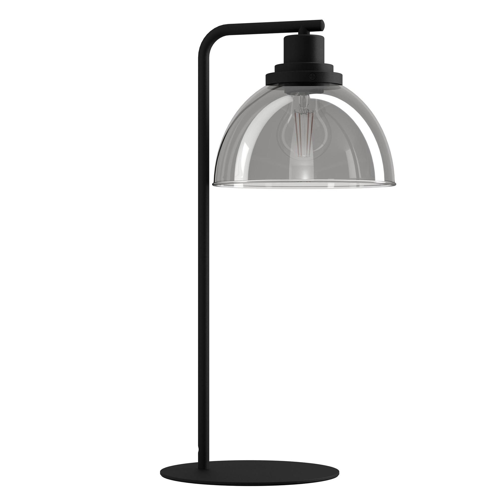 Lampe BELESER verre noir H50,5cm