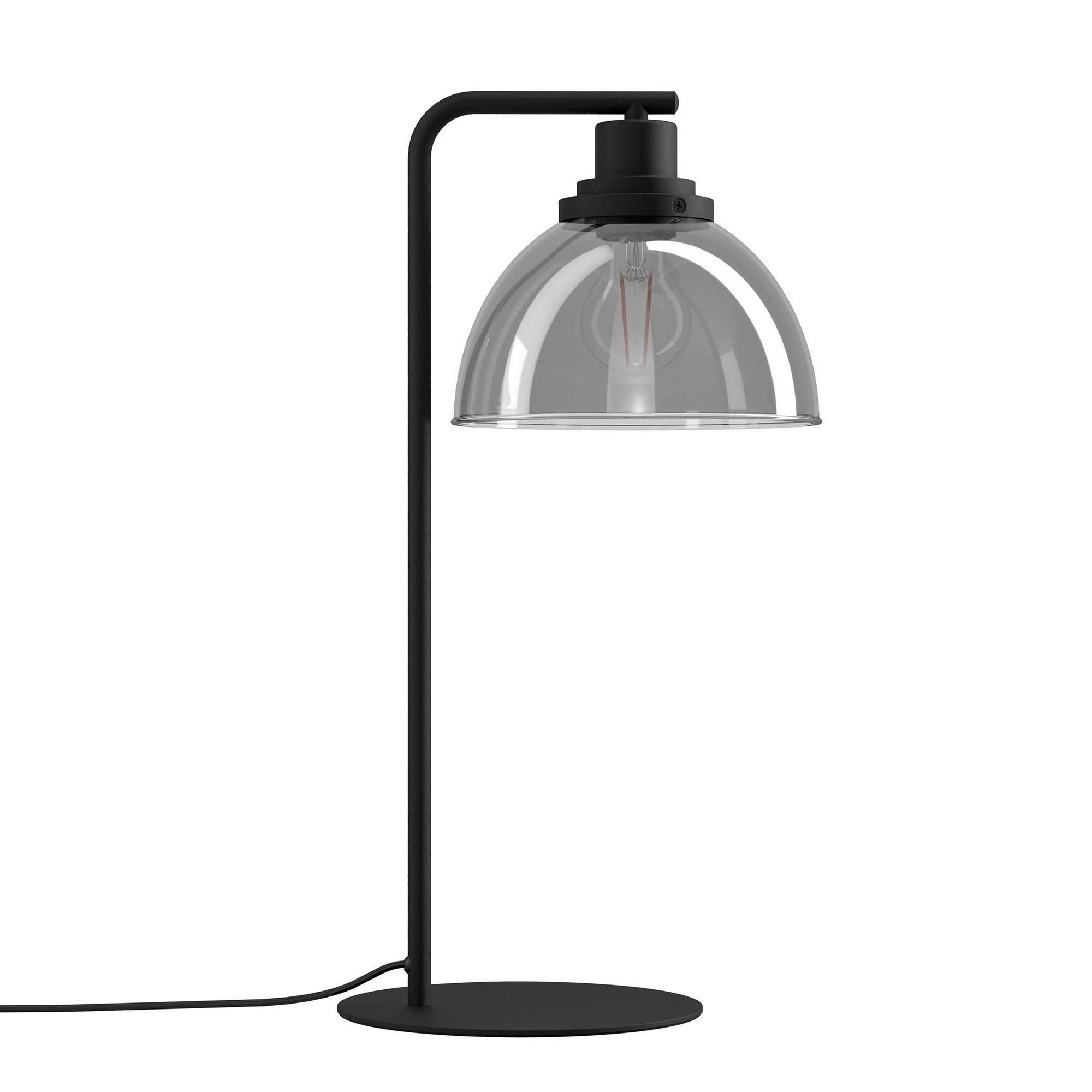 Lampe BELESER verre noir H50,5cm