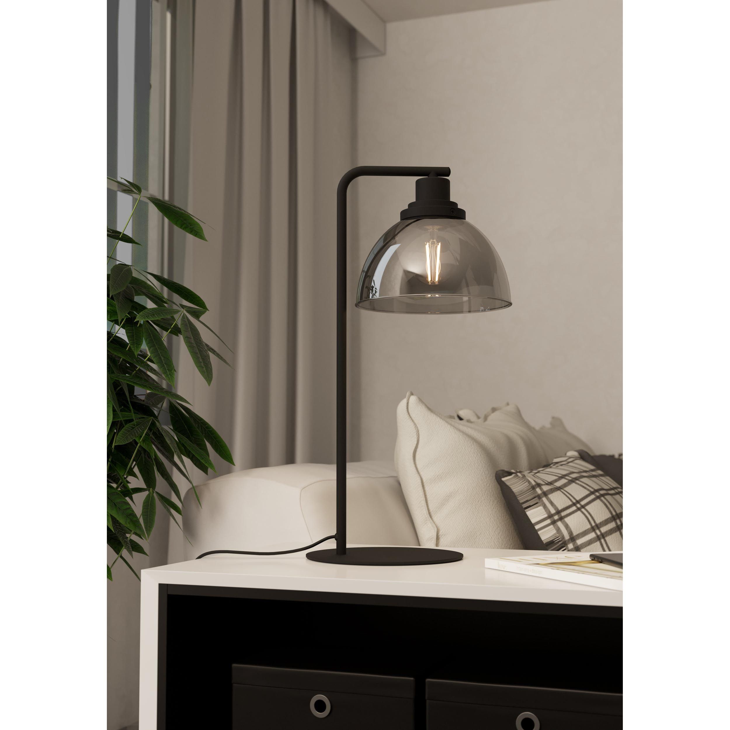 Lampe de table verre noir BELESER E27 1X60W