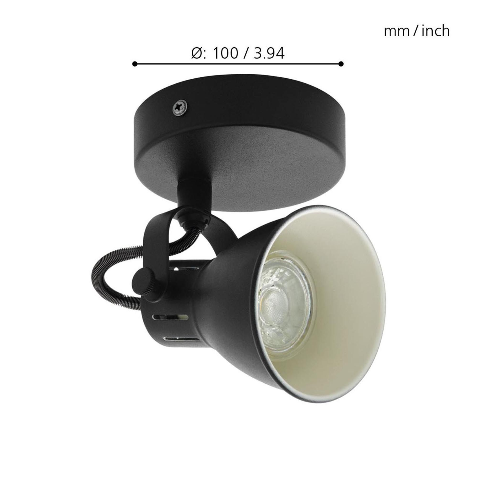 Spot SERAS 2 noir Ø10cm