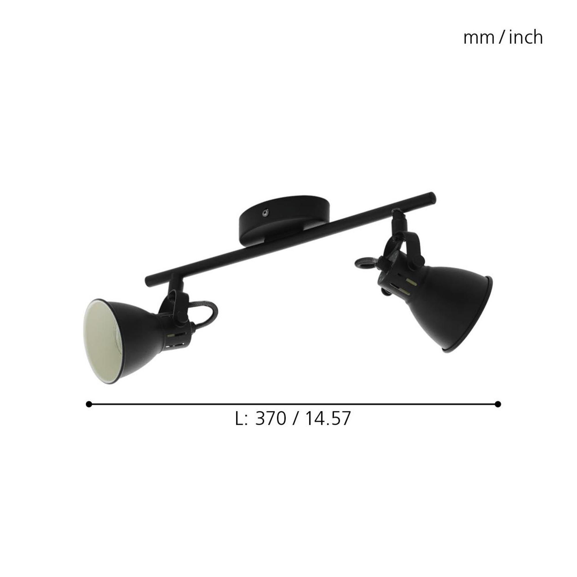 Réglette SERAS 2 noir Ø31cm