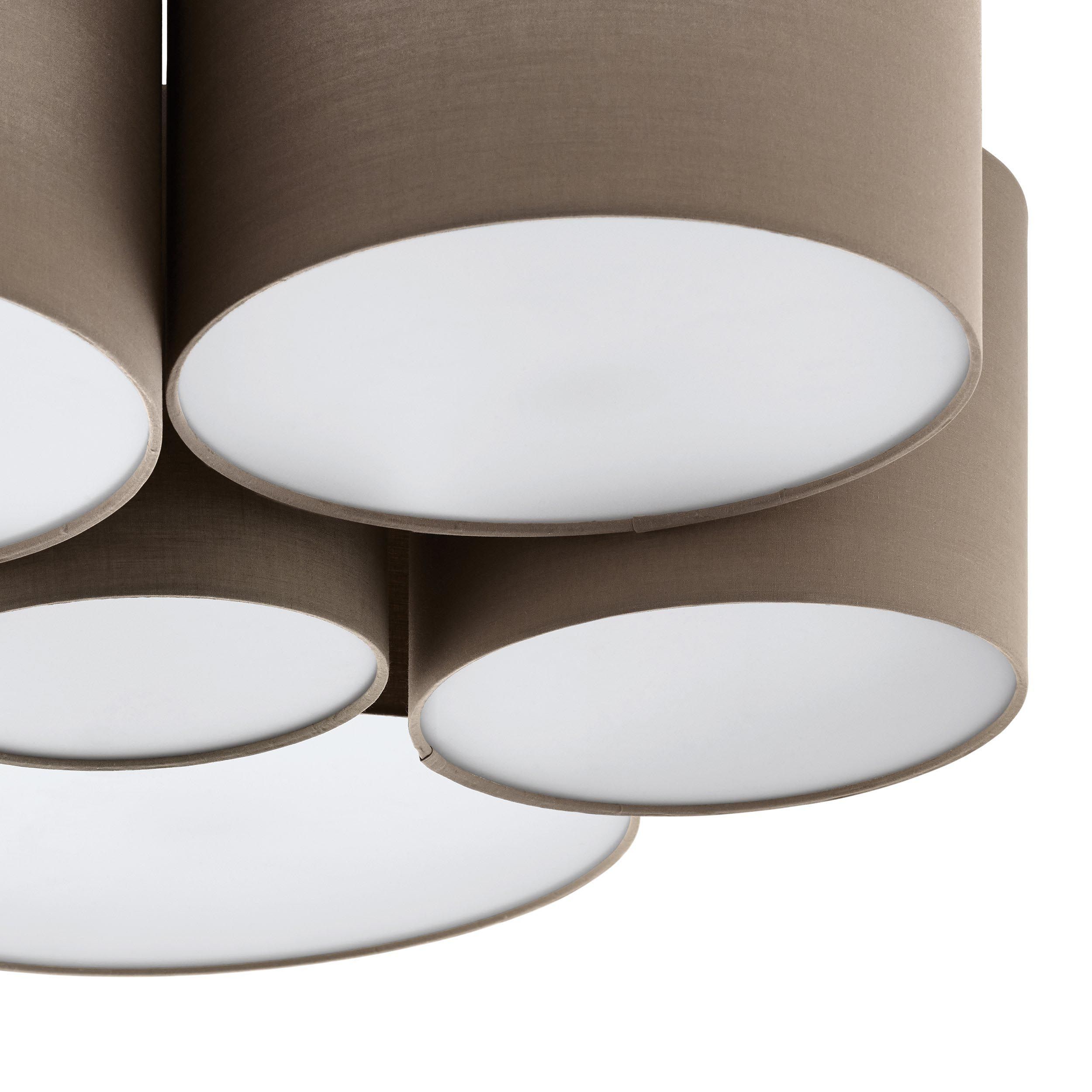 Plafonnier tissu marron PASTORE 1 E27 6X40W