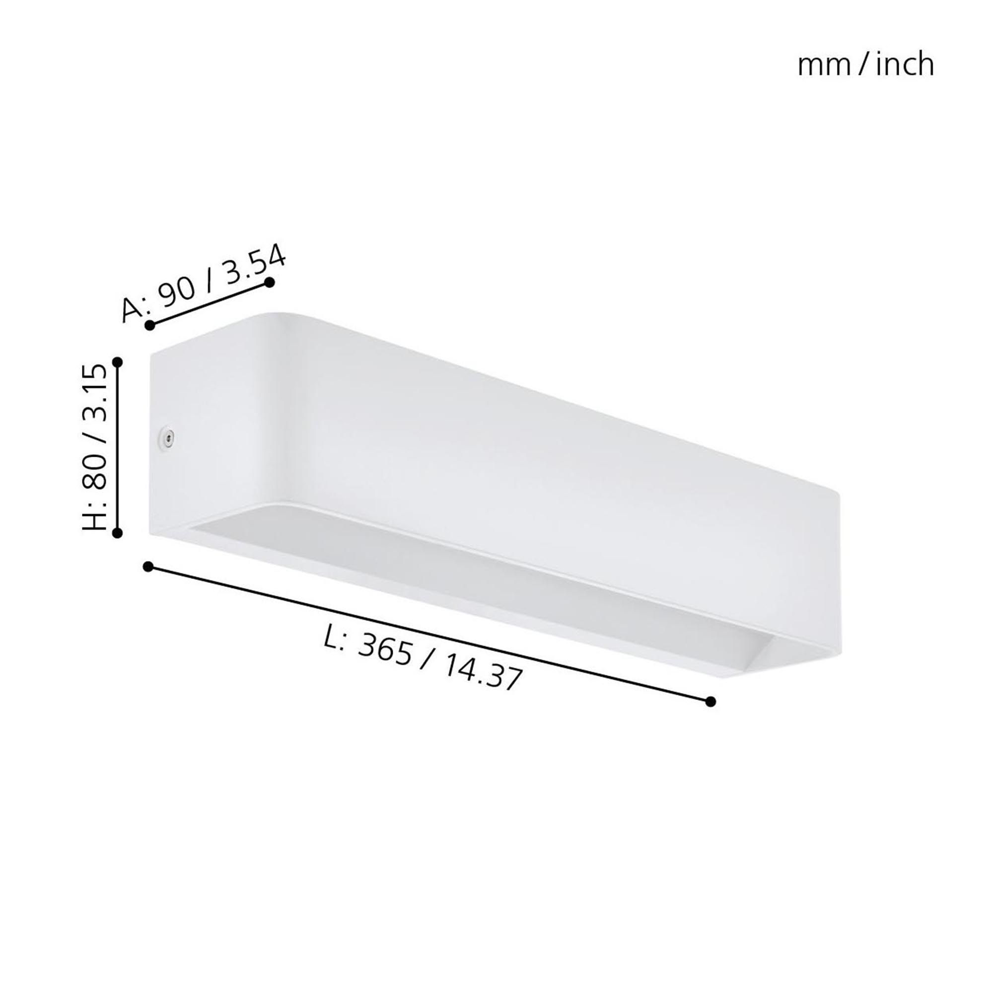 Applique LED SANIA 4 blanc L36,5cm
