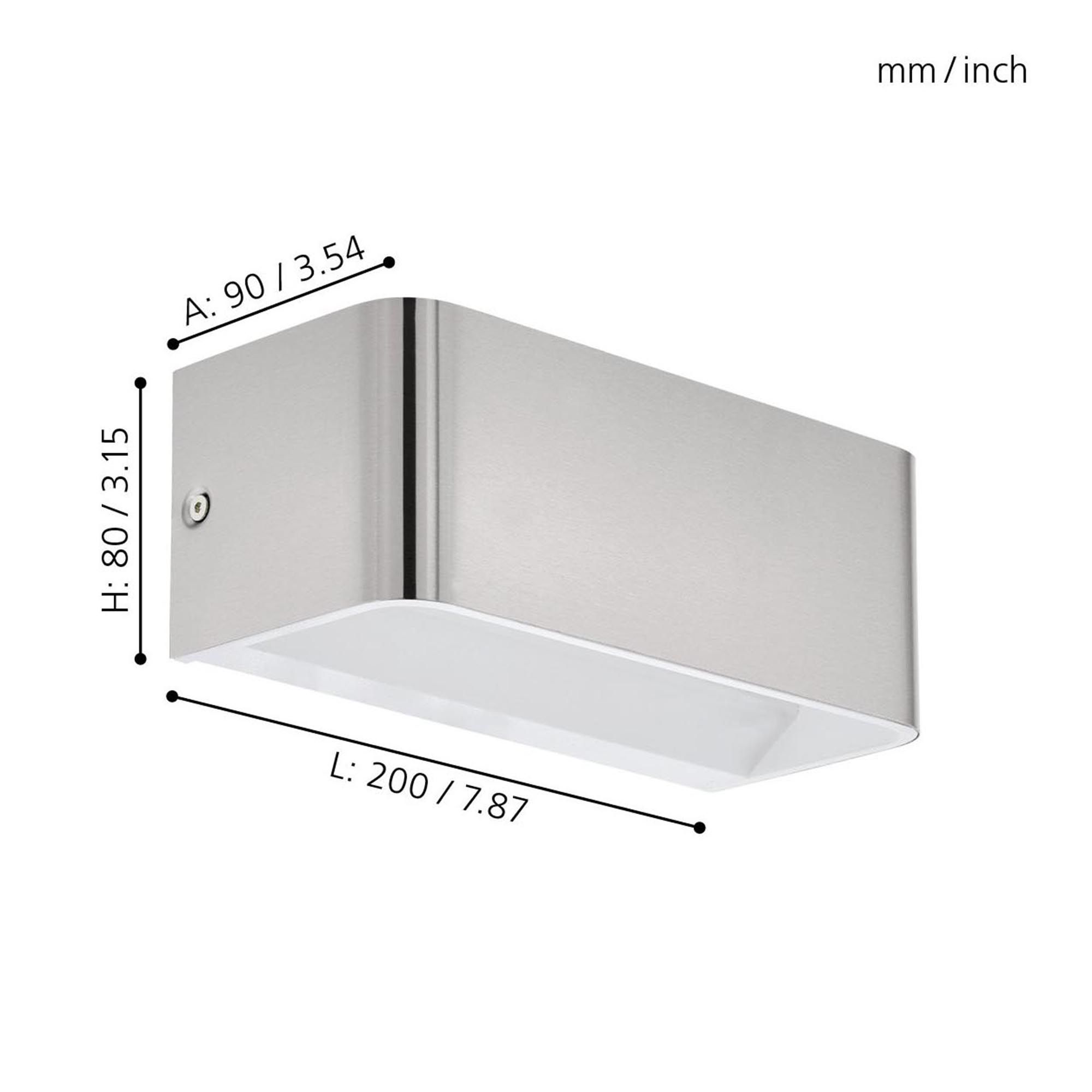 Applique LED SANIA 4 argenté L20cm