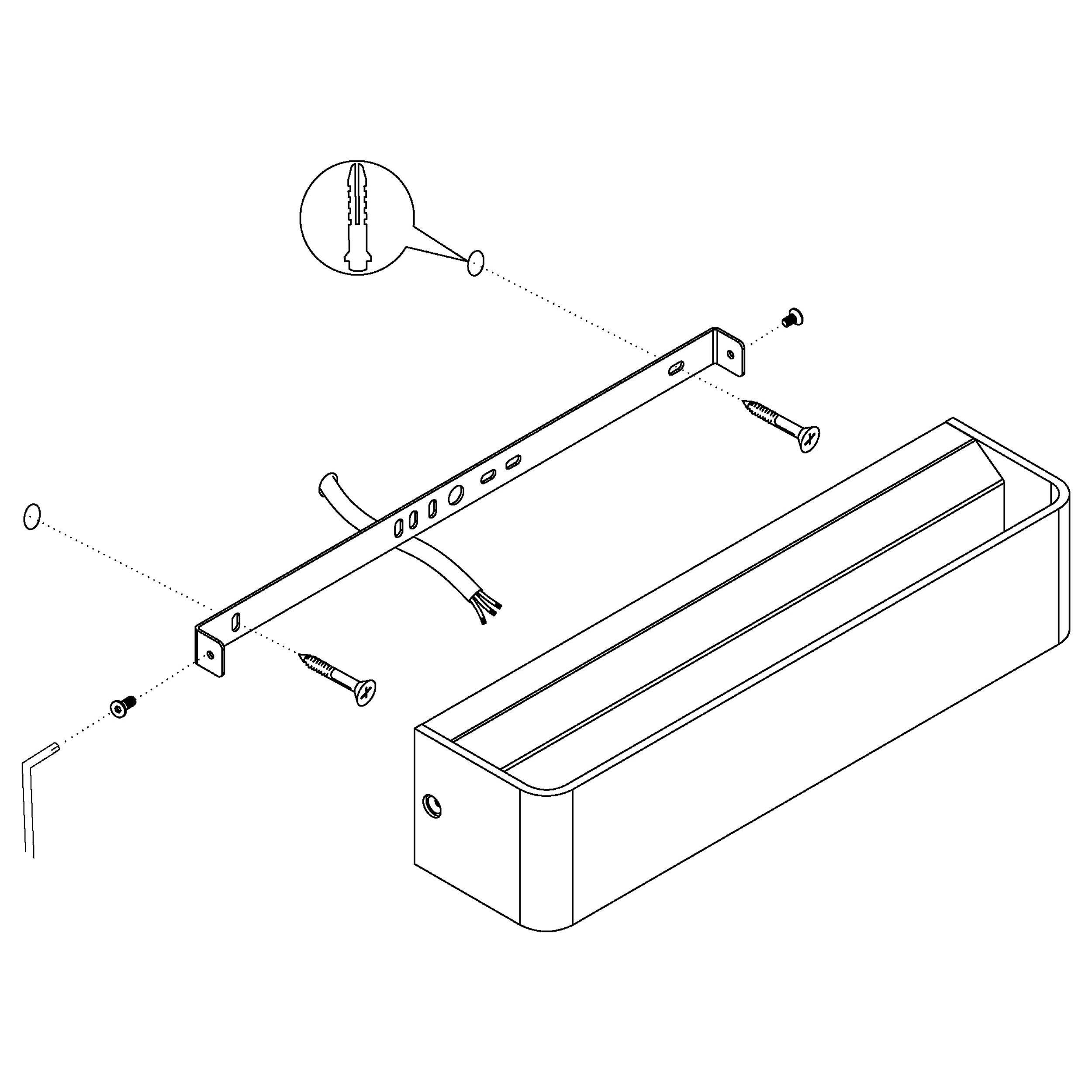 Applique LED SANIA 4 argenté L36,5cm