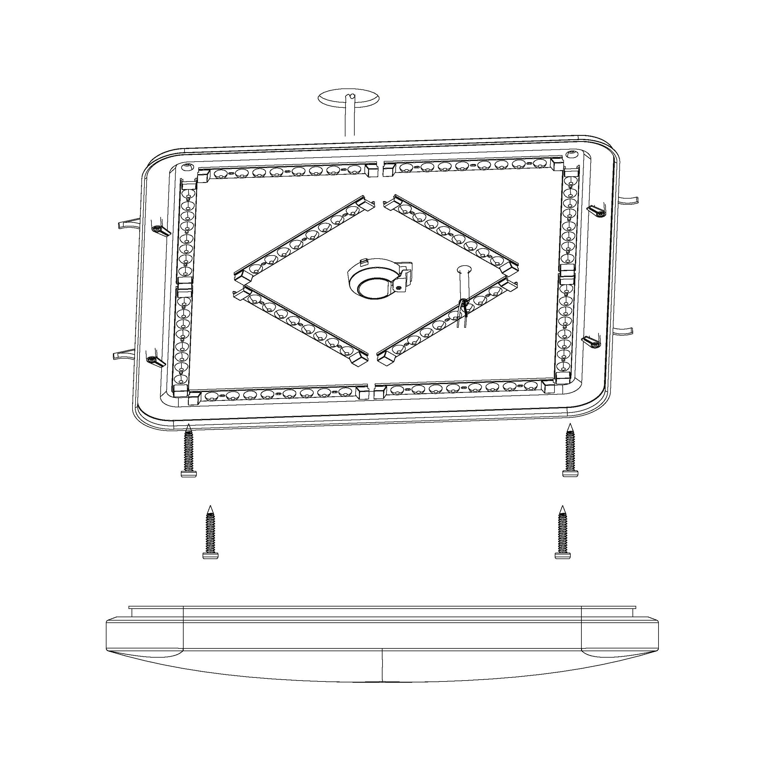 Plafonnier LED FRANIA blanc L53cm