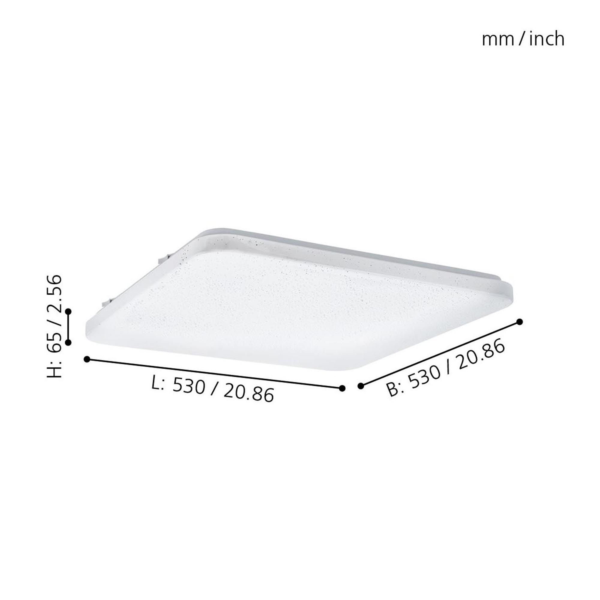 Plafonnier LED FRANIA-S blanc L53cm