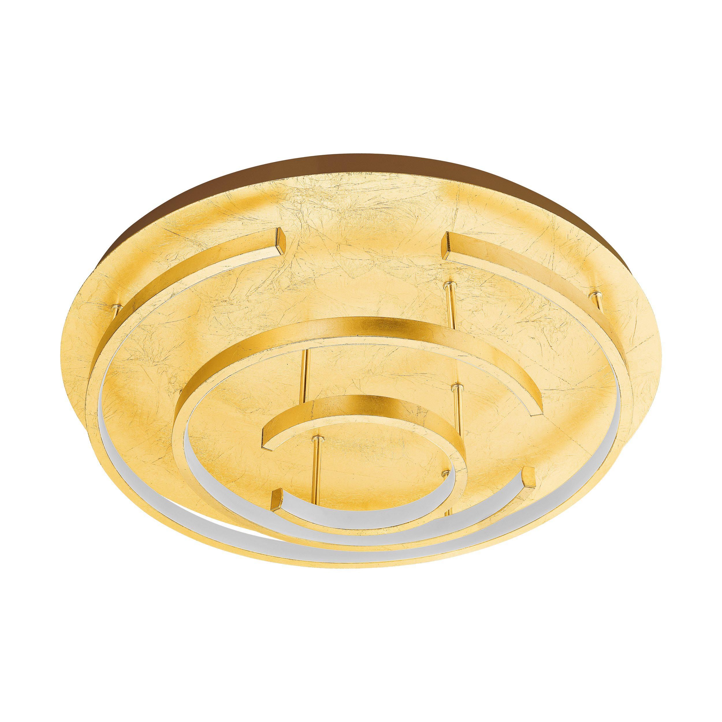 Plafonnier LED POZONDON doré Ø52cm