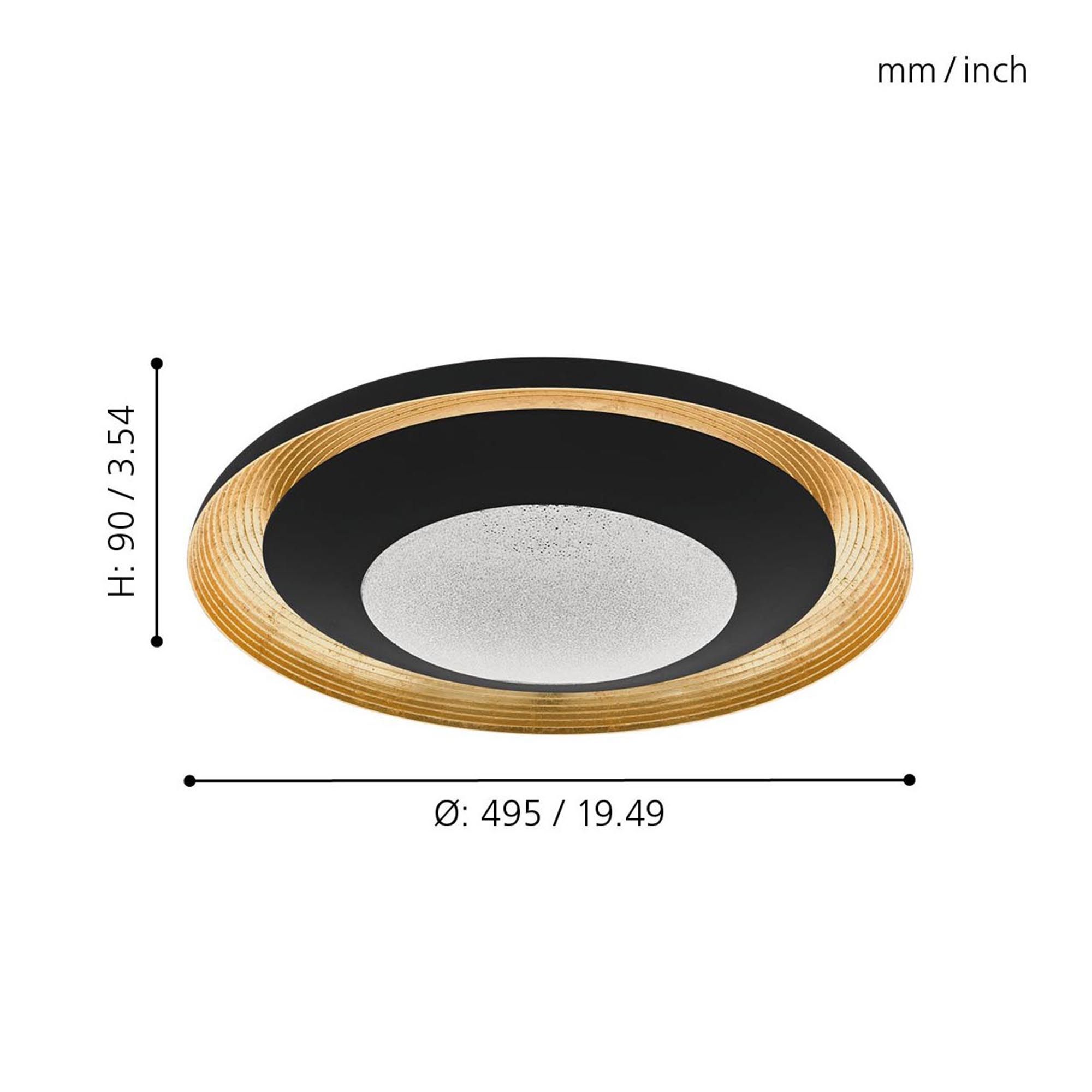 Plafonnier LED CANICOSA Ø49,5cm