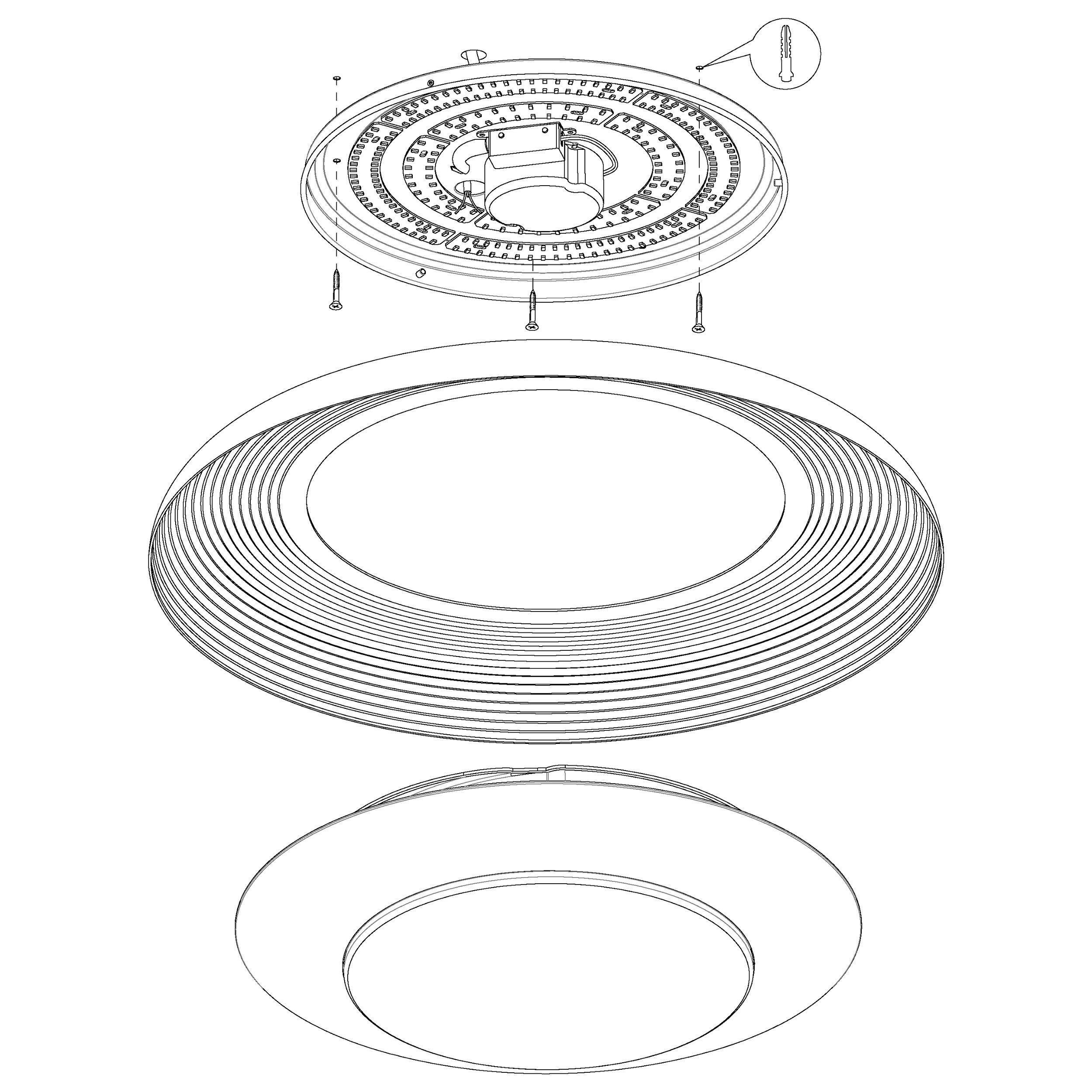 Plafonnier LED CANICOSA Ø49,5cm