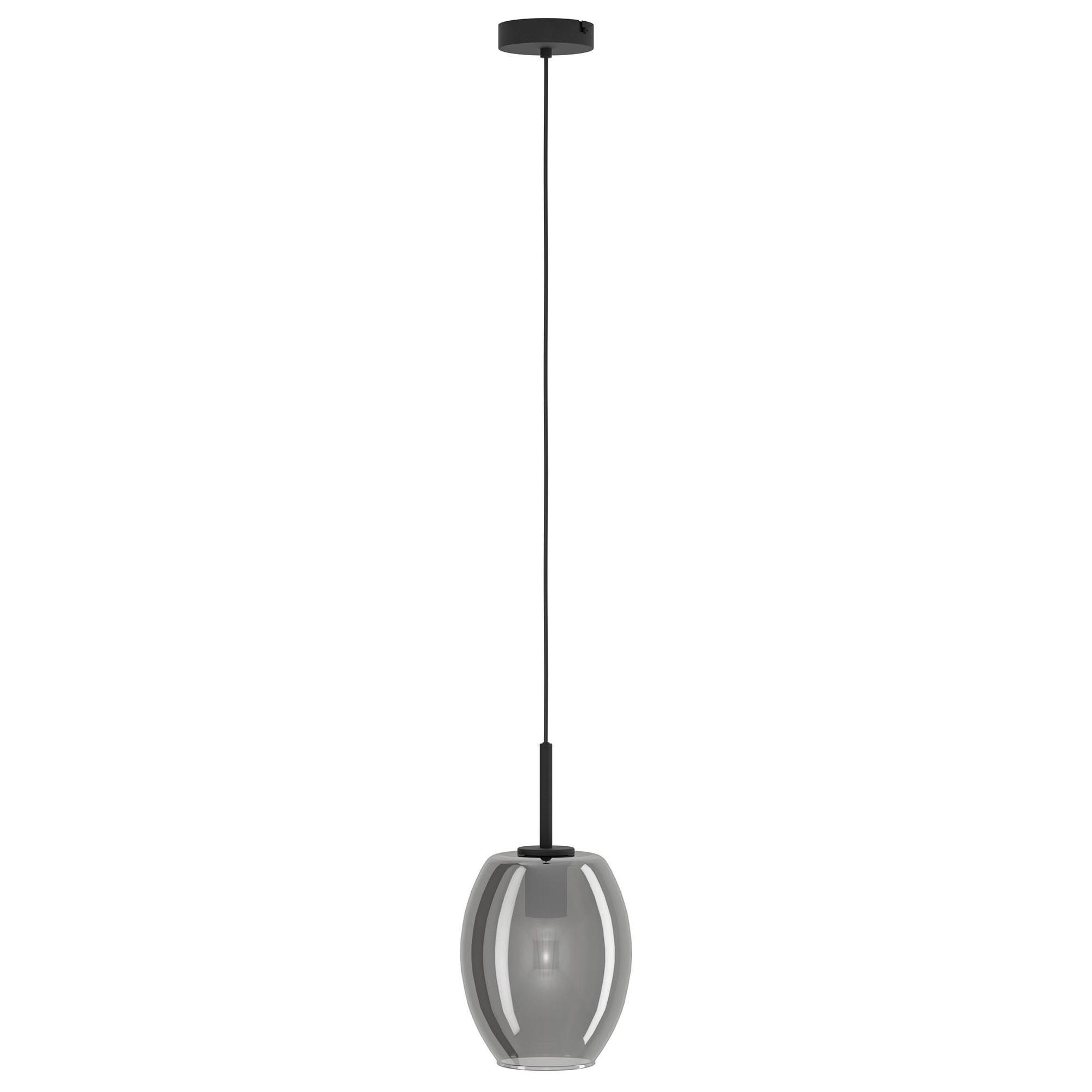 Suspension CADAQUES verre fumé Ø18cm