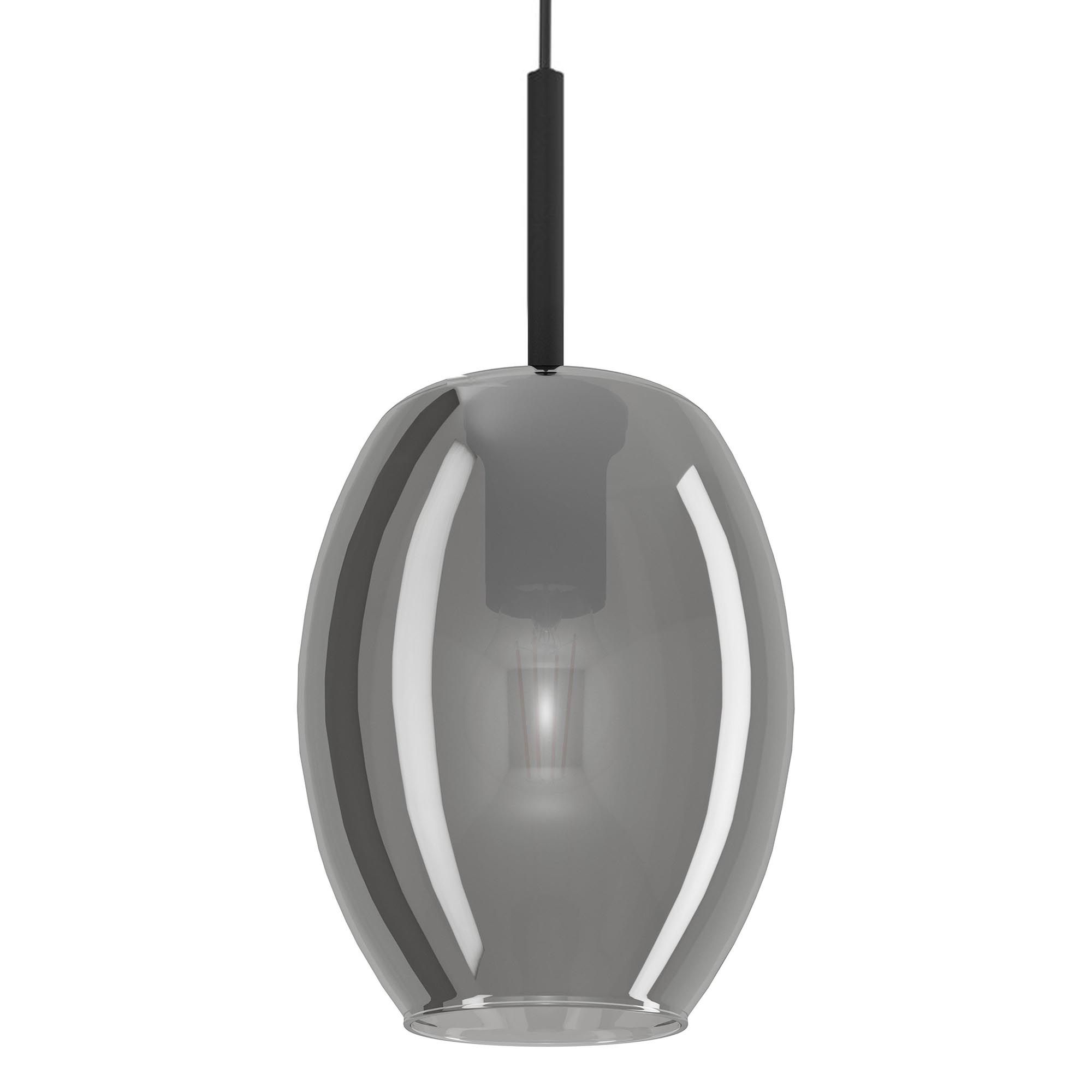 Suspension CADAQUES verre fumé Ø18cm