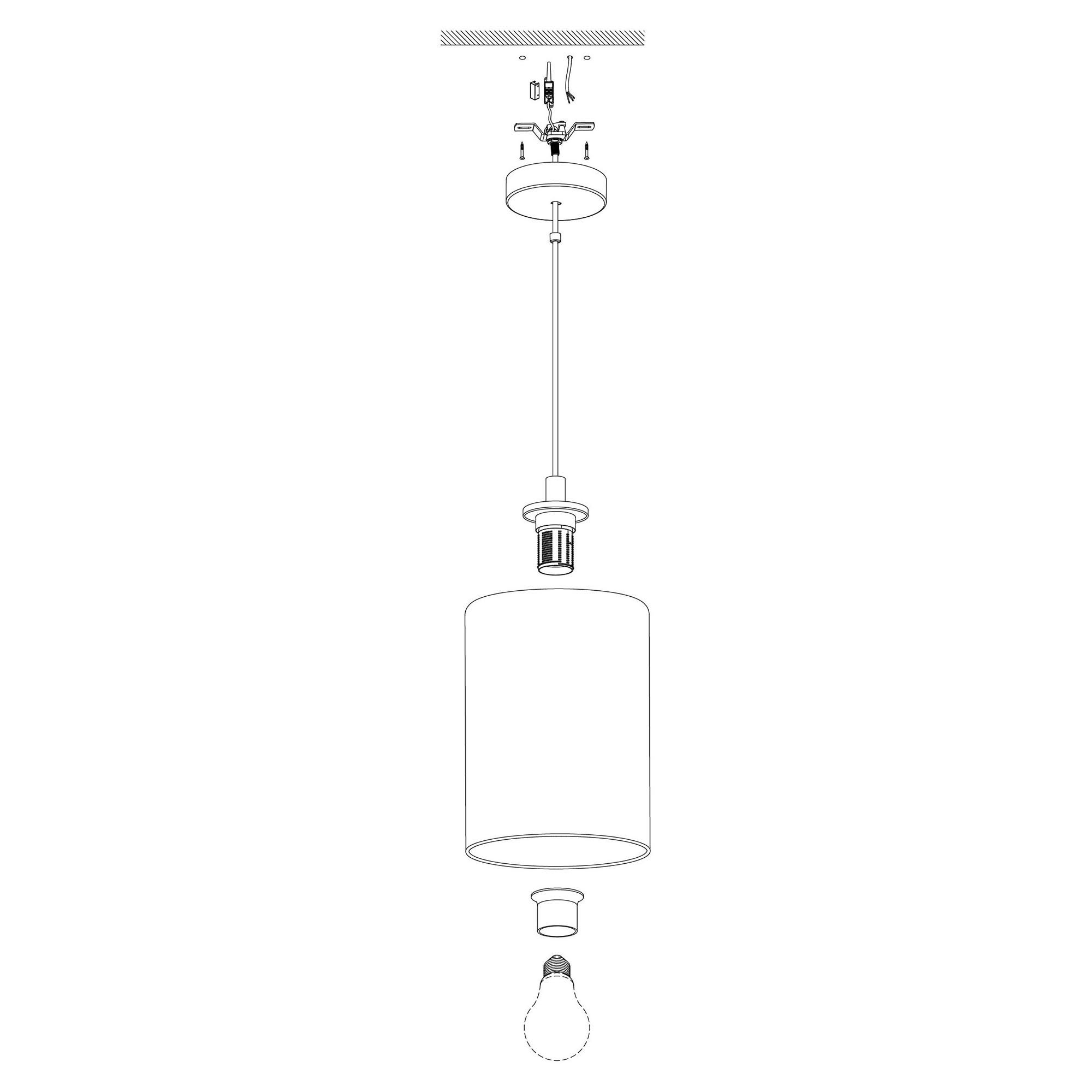 Suspension CADAQUES 1 verre fumé Ø16cm