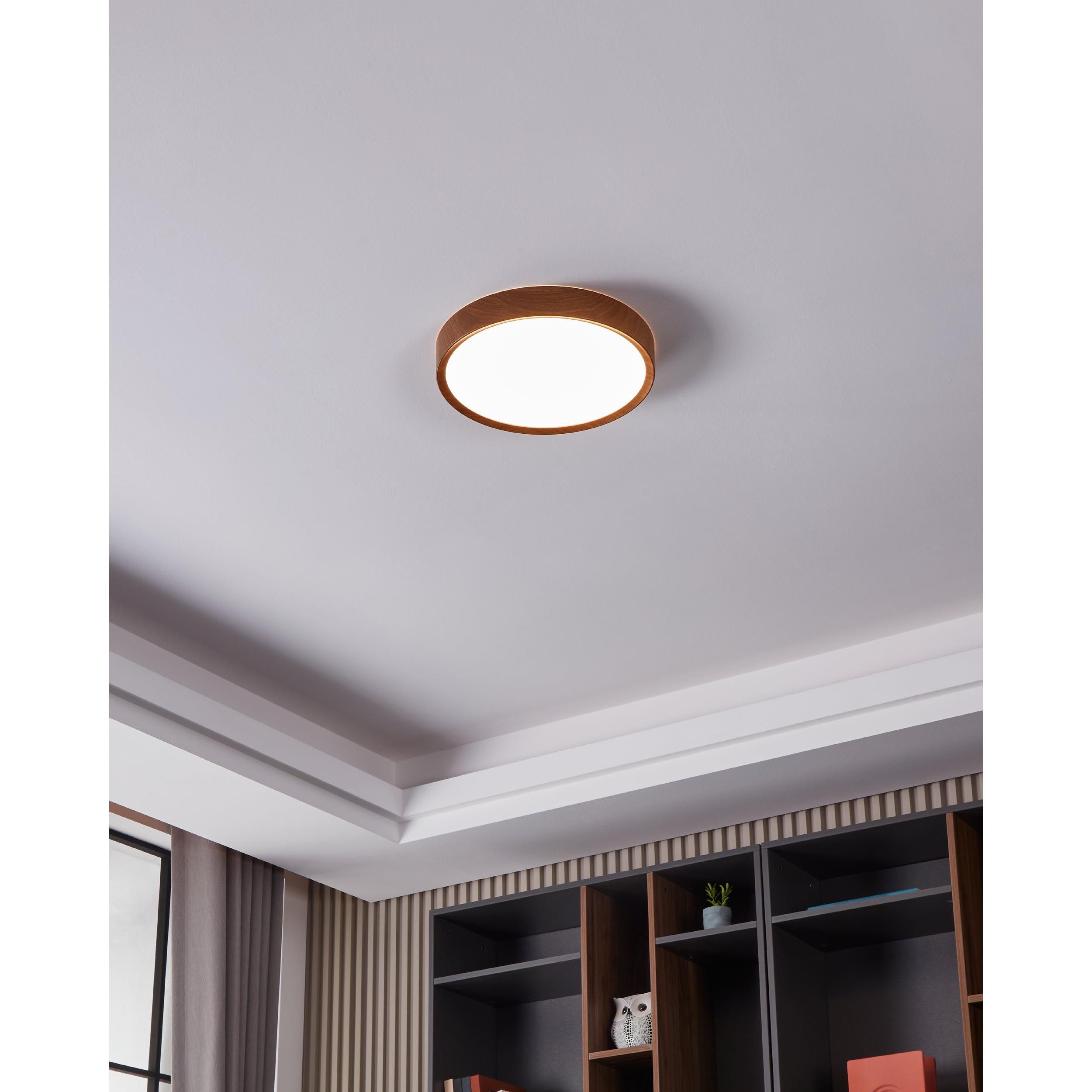 Plafonnier LED MUSURITA bois Ø34cm