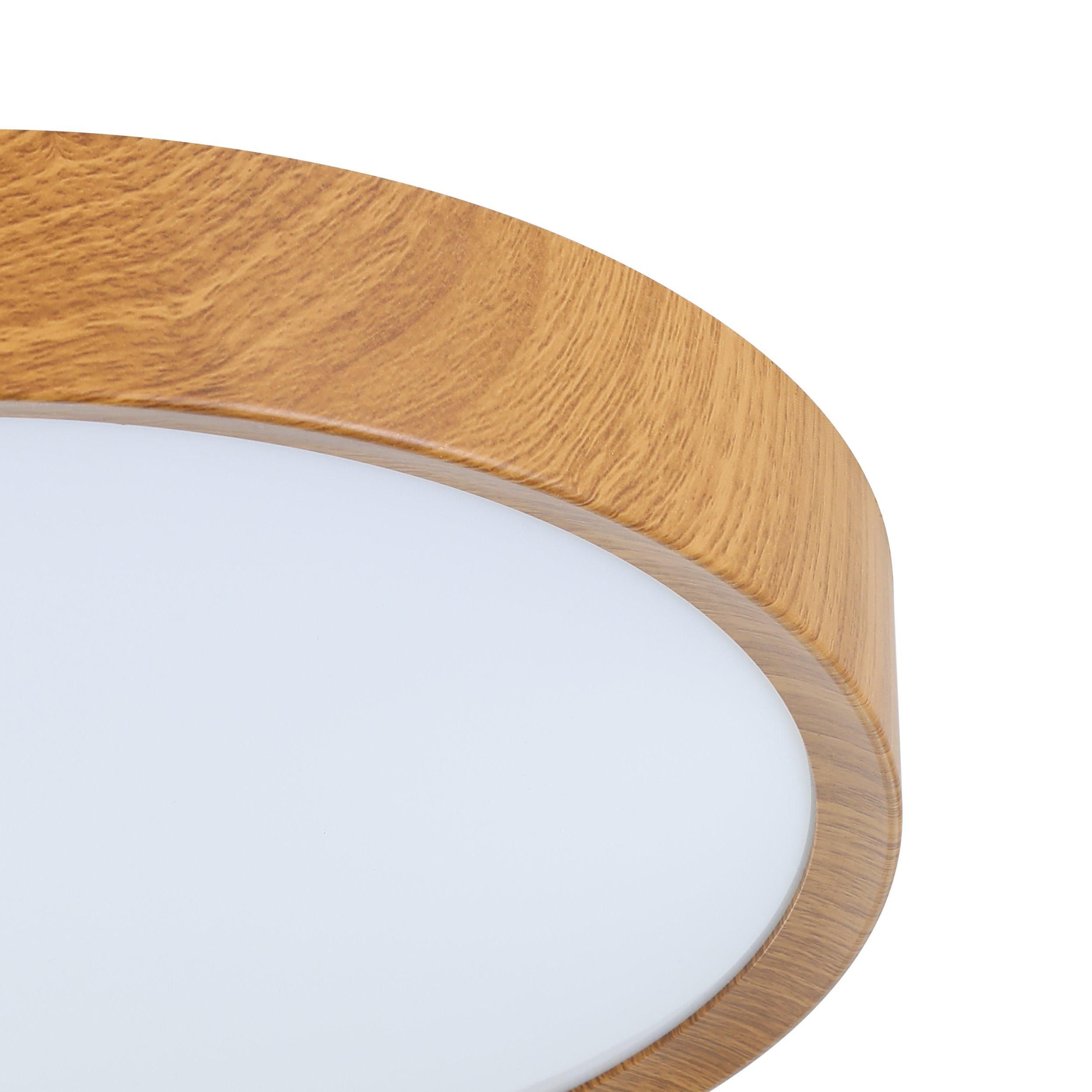 Plafonnier LED MUSURITA bois Ø34cm