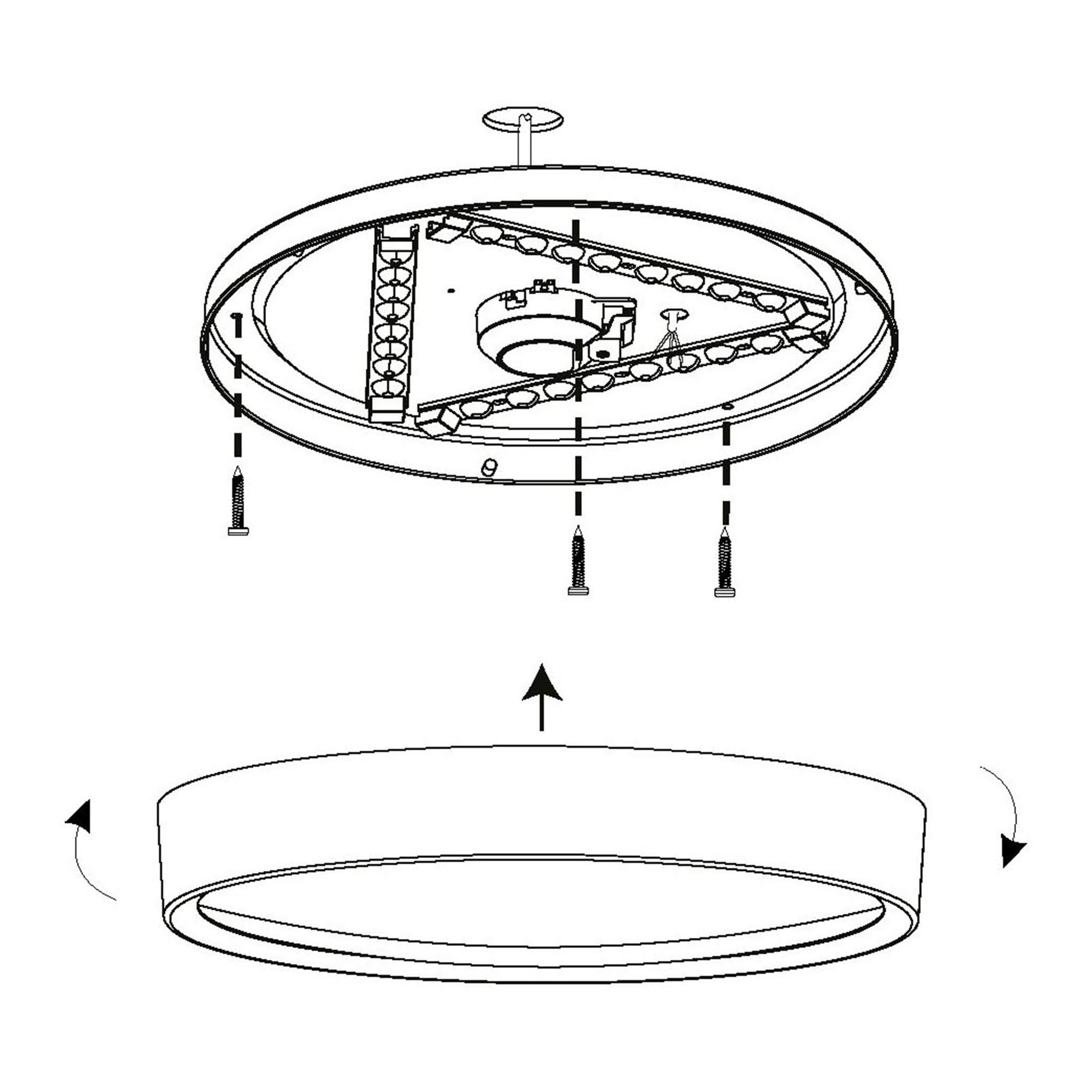 Plafonnier LED MUSURITA bois Ø34cm