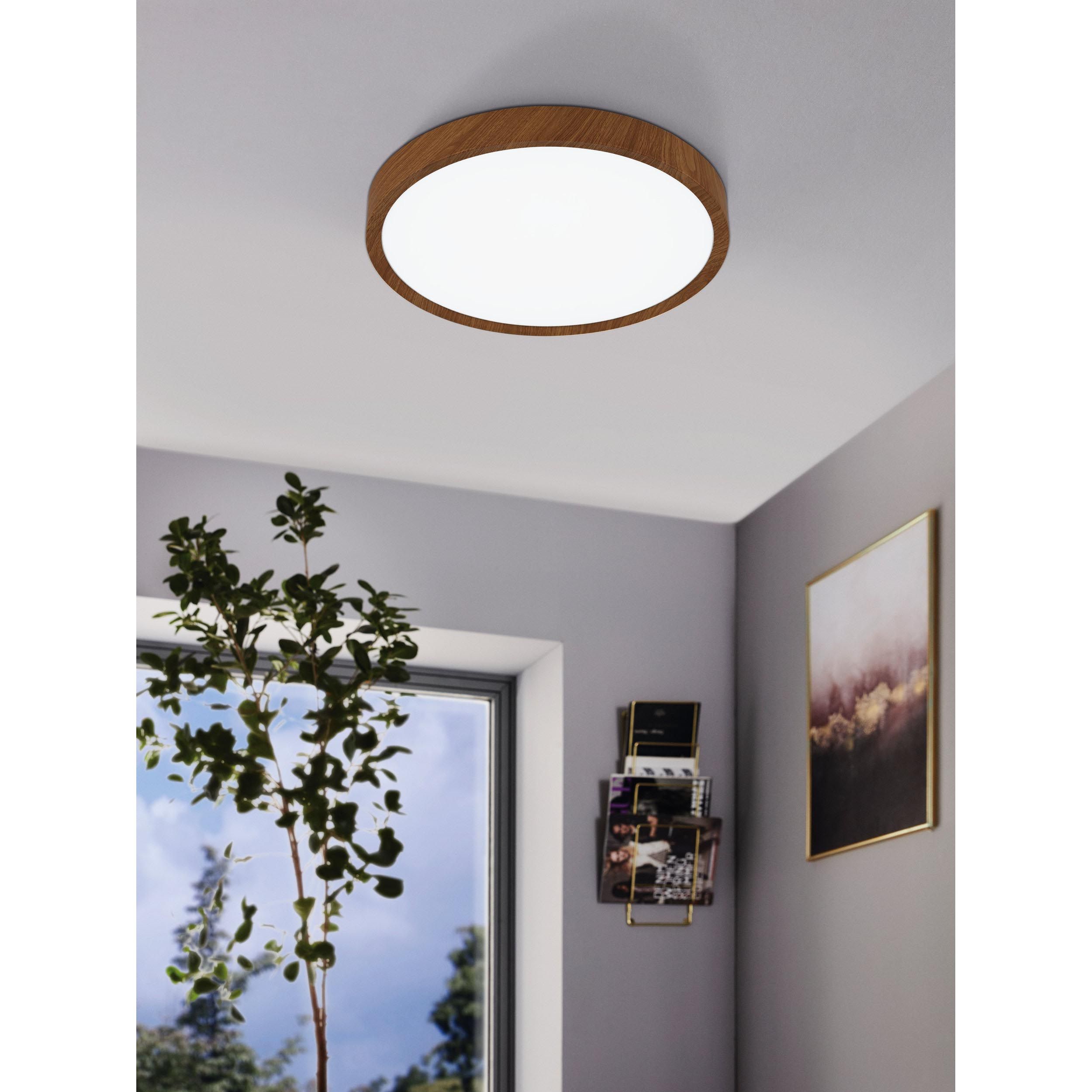 Plafonnier LED MUSURITA bois Ø44cm