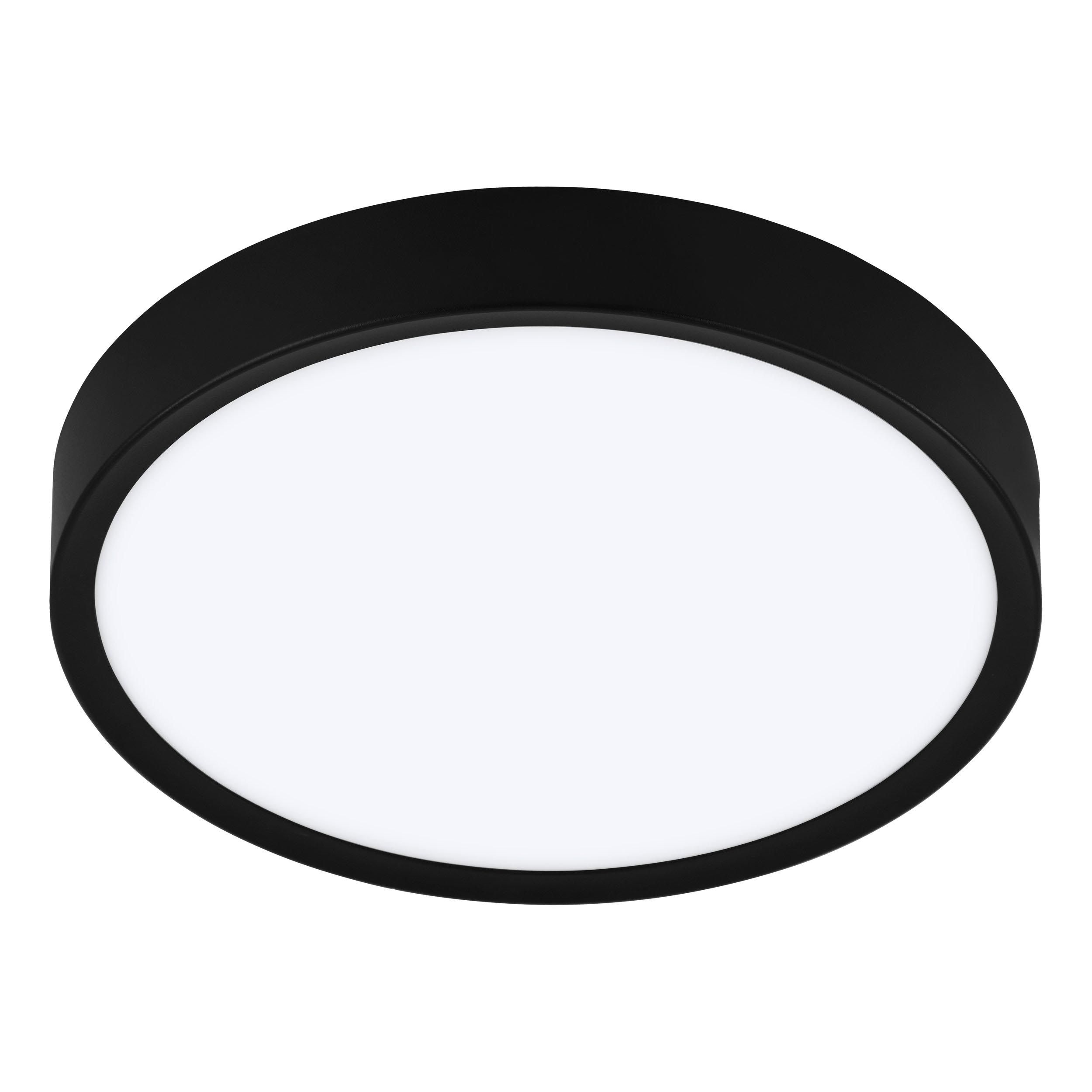 Plafonnier LED MUSURITA noir Ø34cm