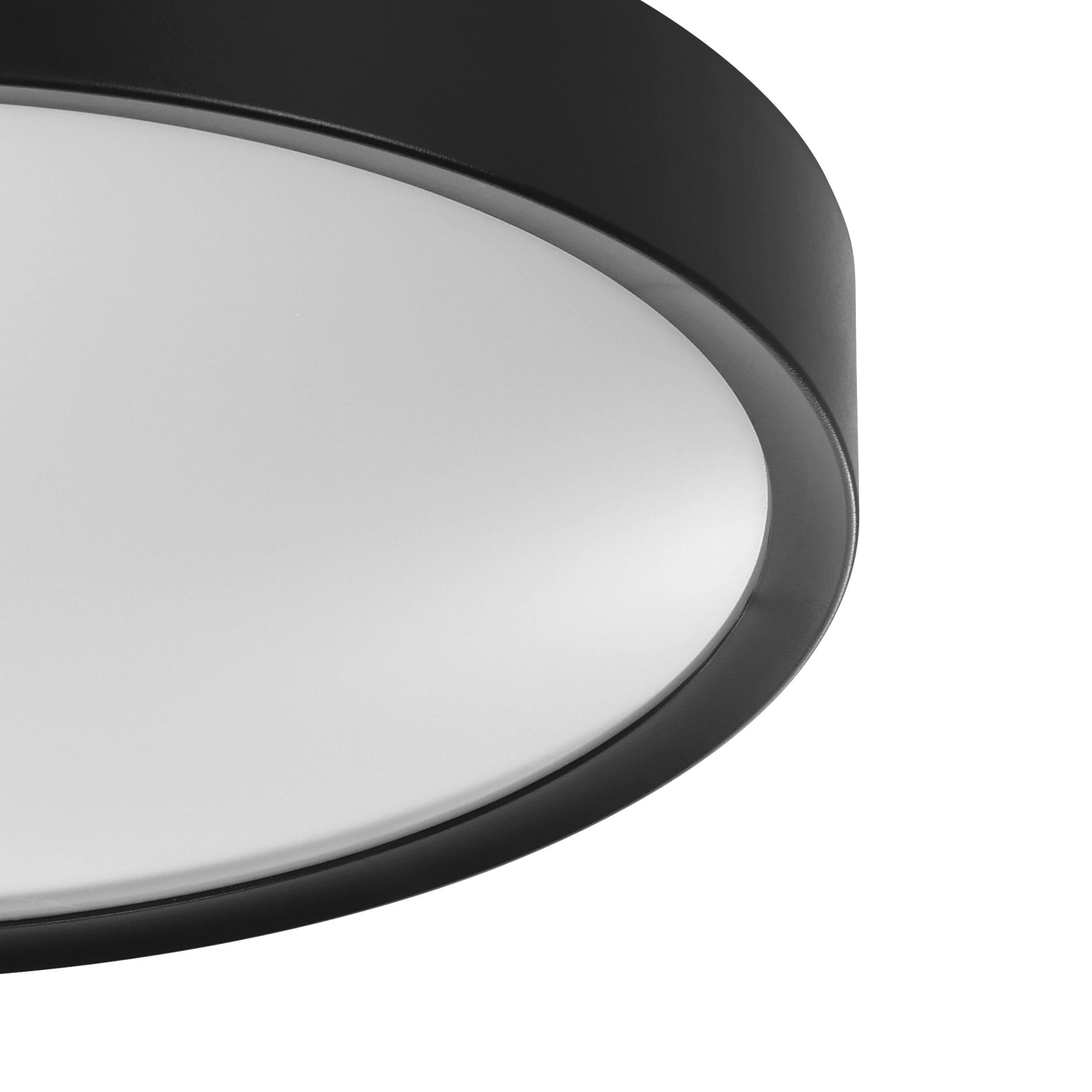 Plafonnier LED MUSURITA noir Ø44cm