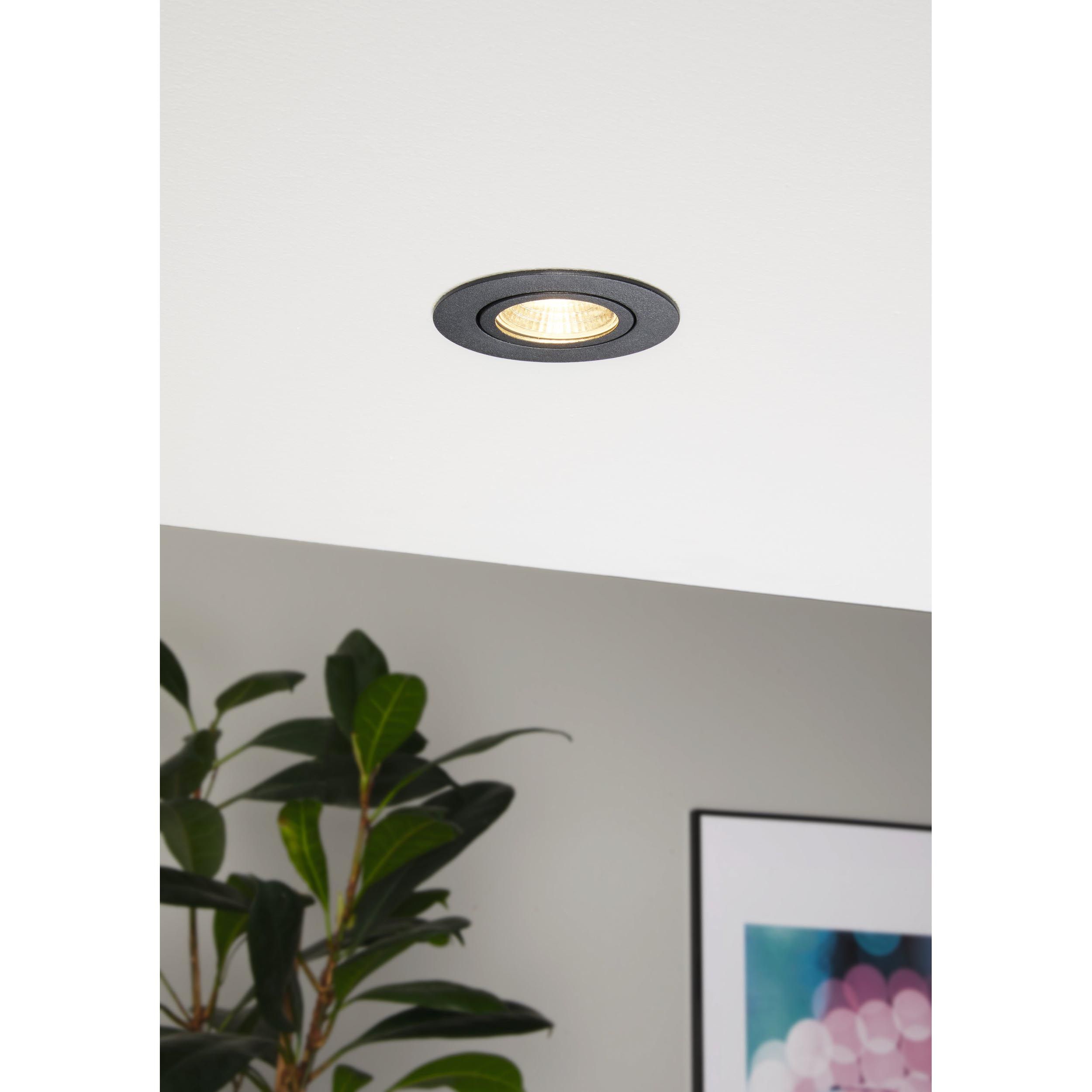 Spot LED SALICETO noir Ø8,8cm