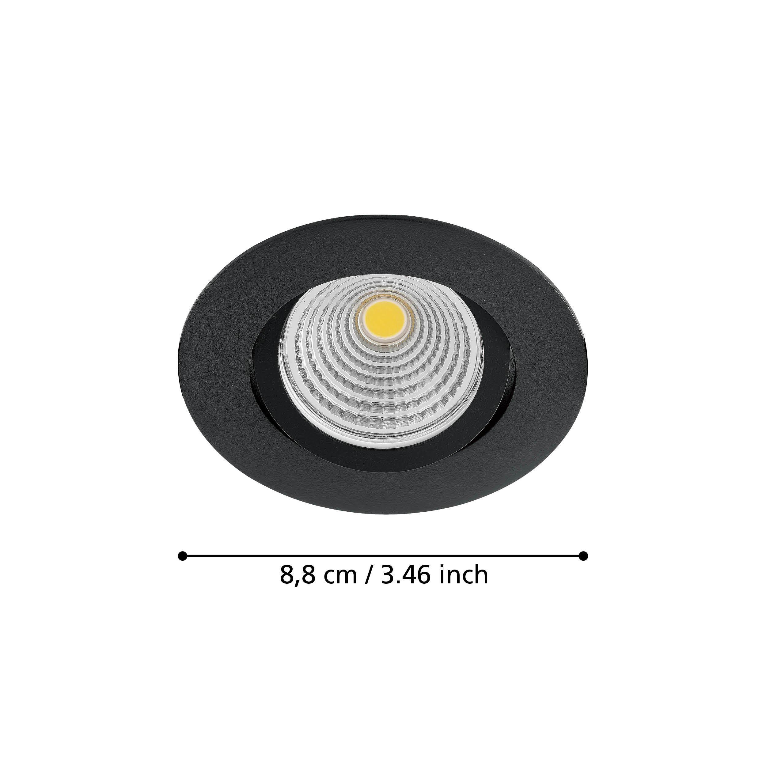 Spot LED SALICETO noir Ø8,8cm